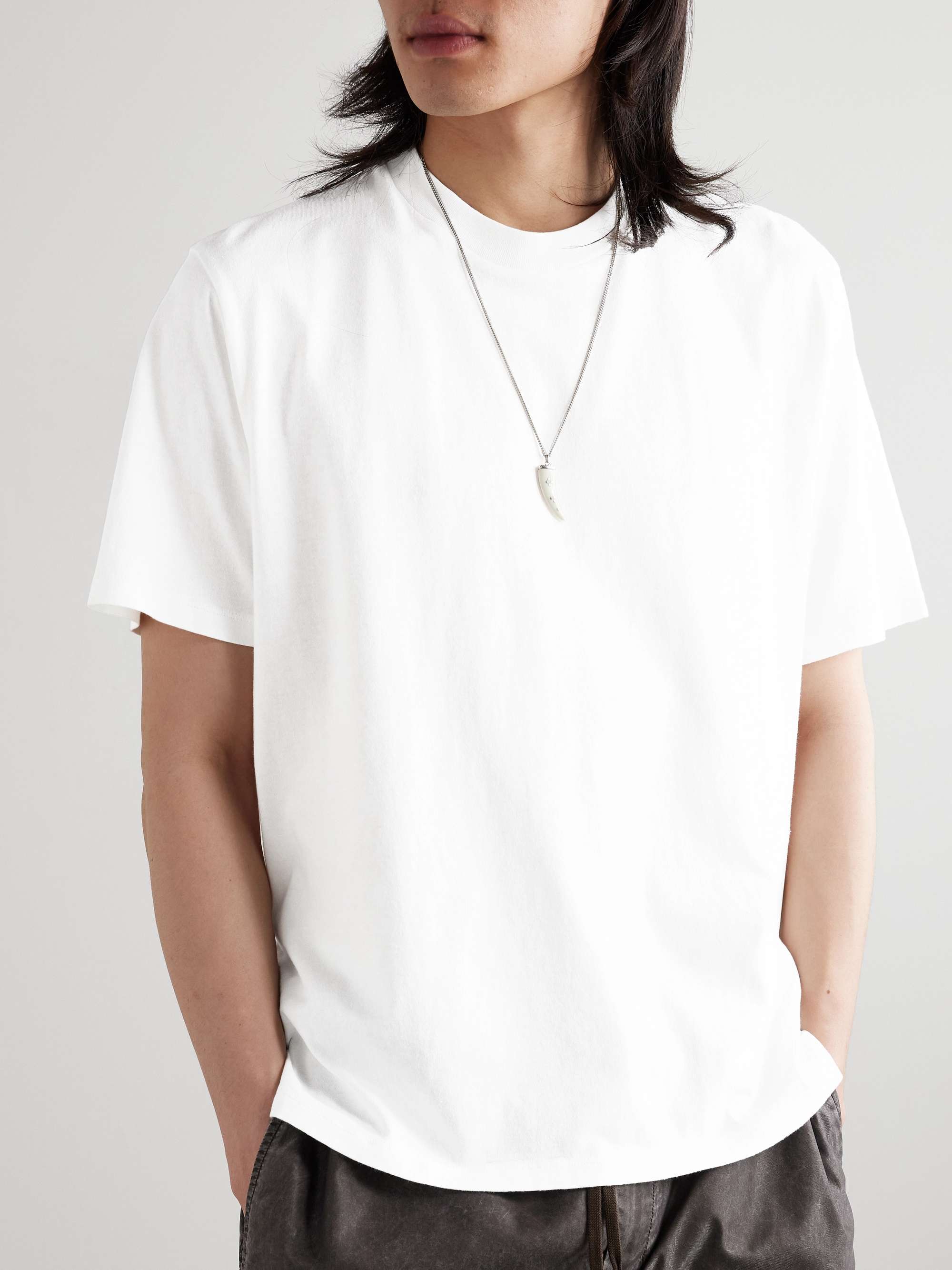 Box Logo-Embroidered Cotton-Jersey T-Shirt view