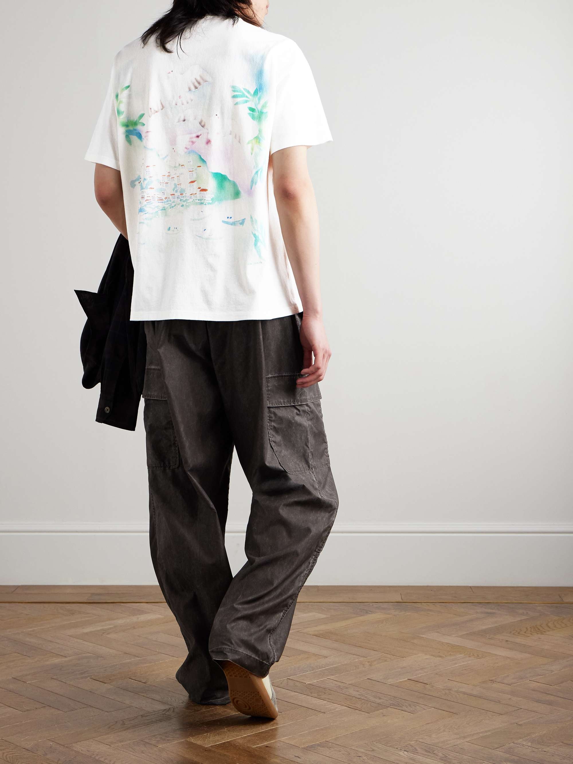 Box Logo-Embroidered Cotton-Jersey T-Shirt view