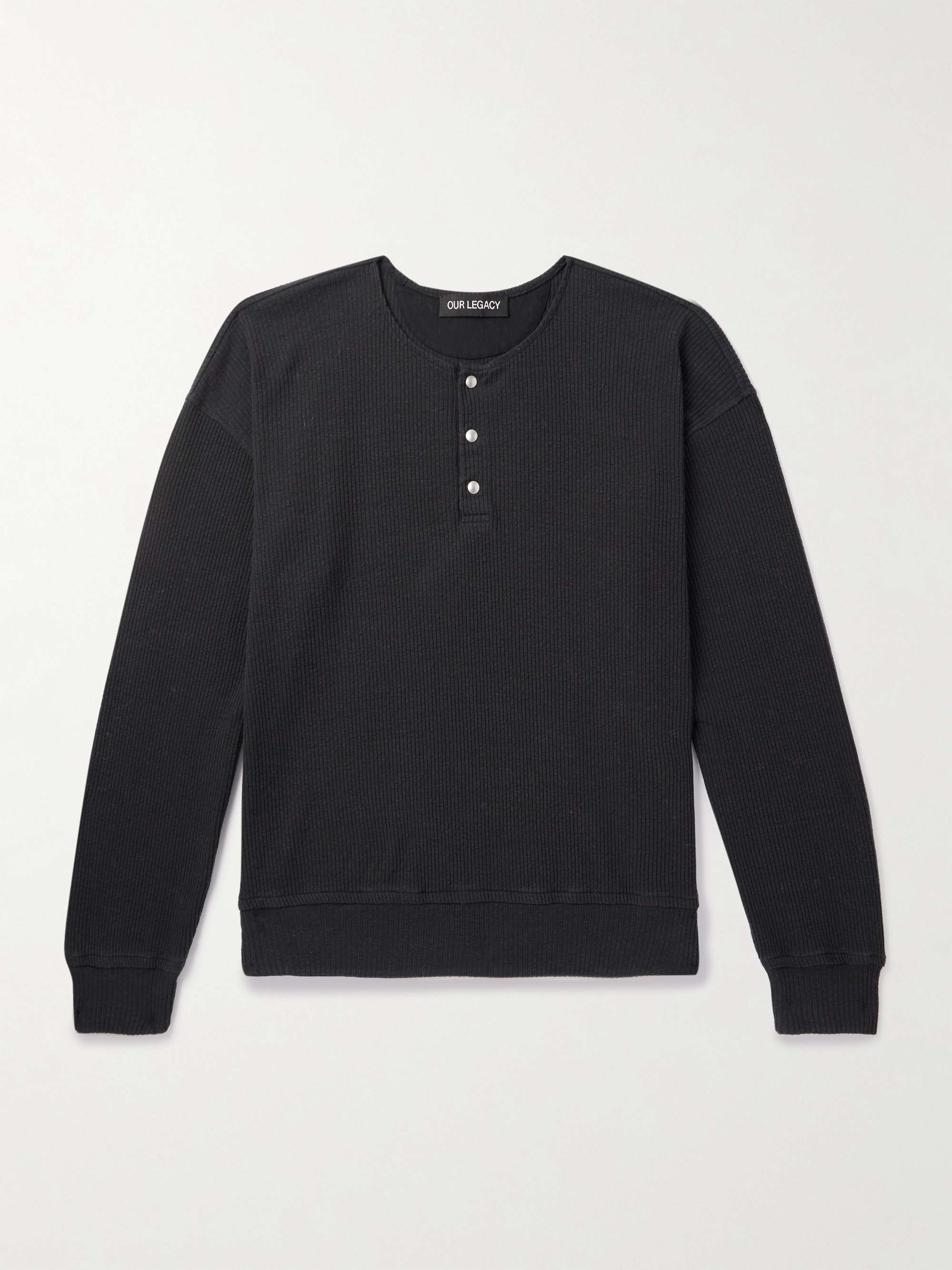 Ballon Ribbed Cotton-Jersey Sweatshirt view