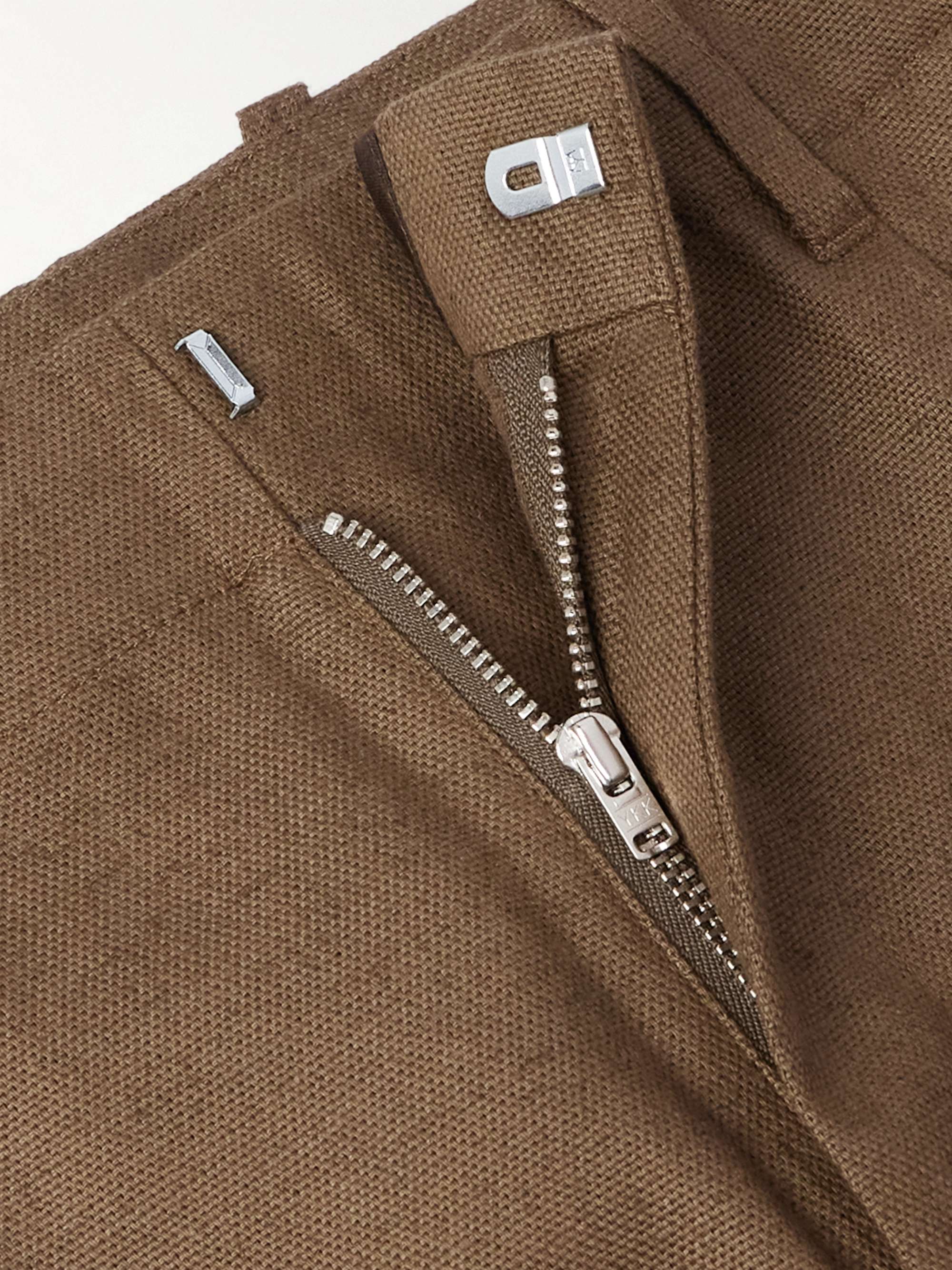 Borrowed Straight-Leg Pleated Cotton Shorts view