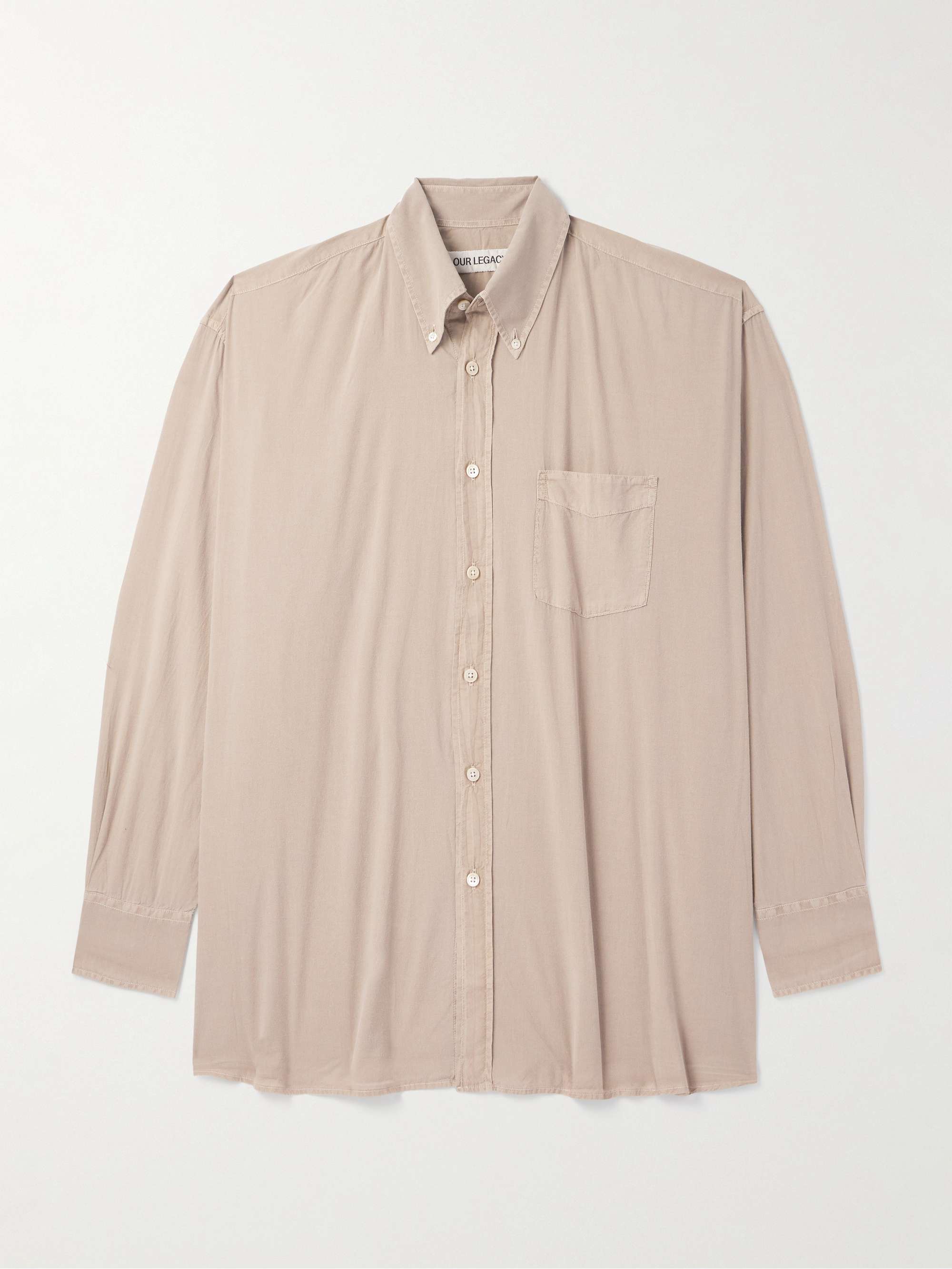 Borrowed Button-Down Collar Cotton-Voile Shirt view