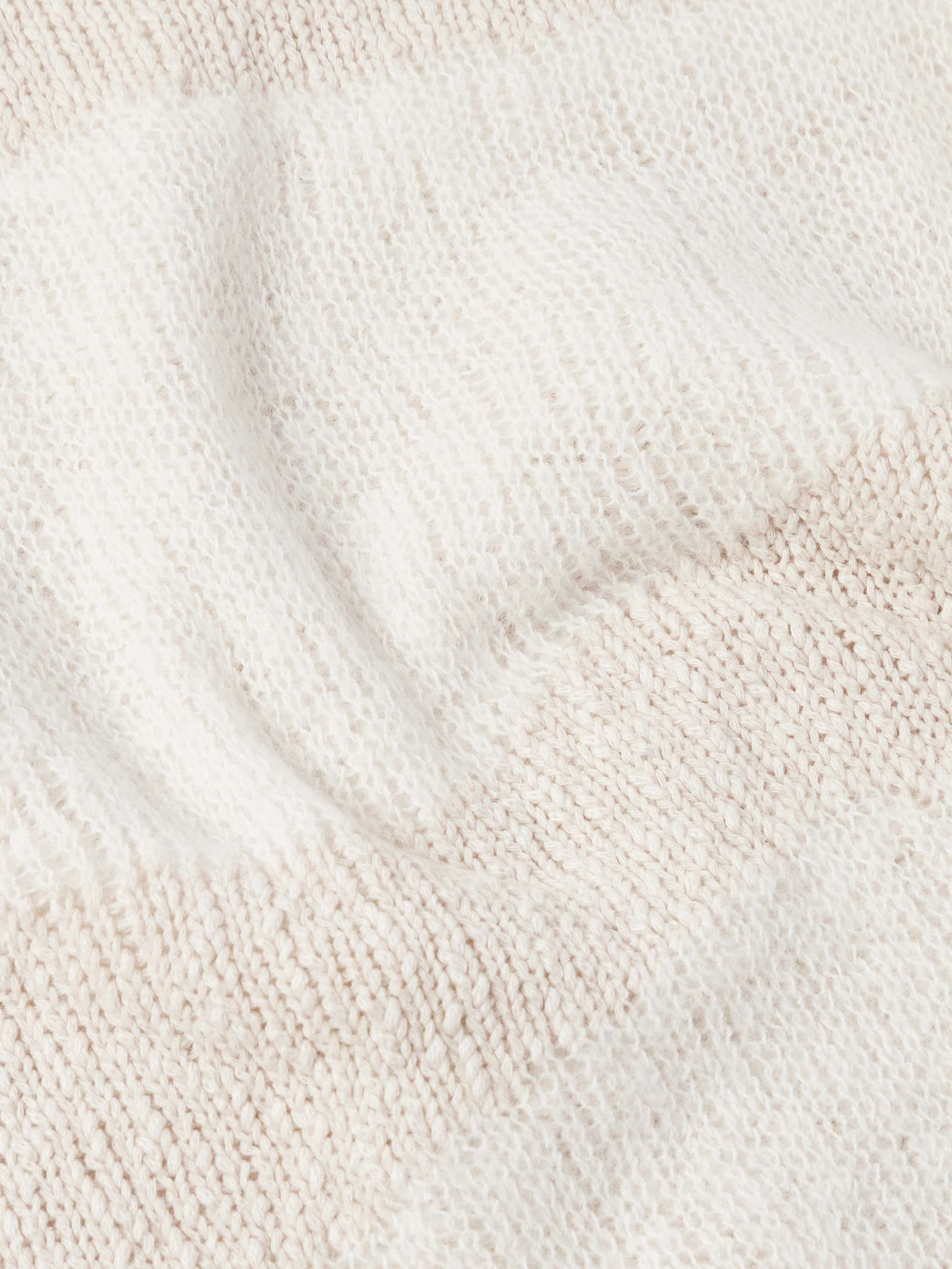 Popover Distressed Striped Cotton and Linen-Blend Sweater view