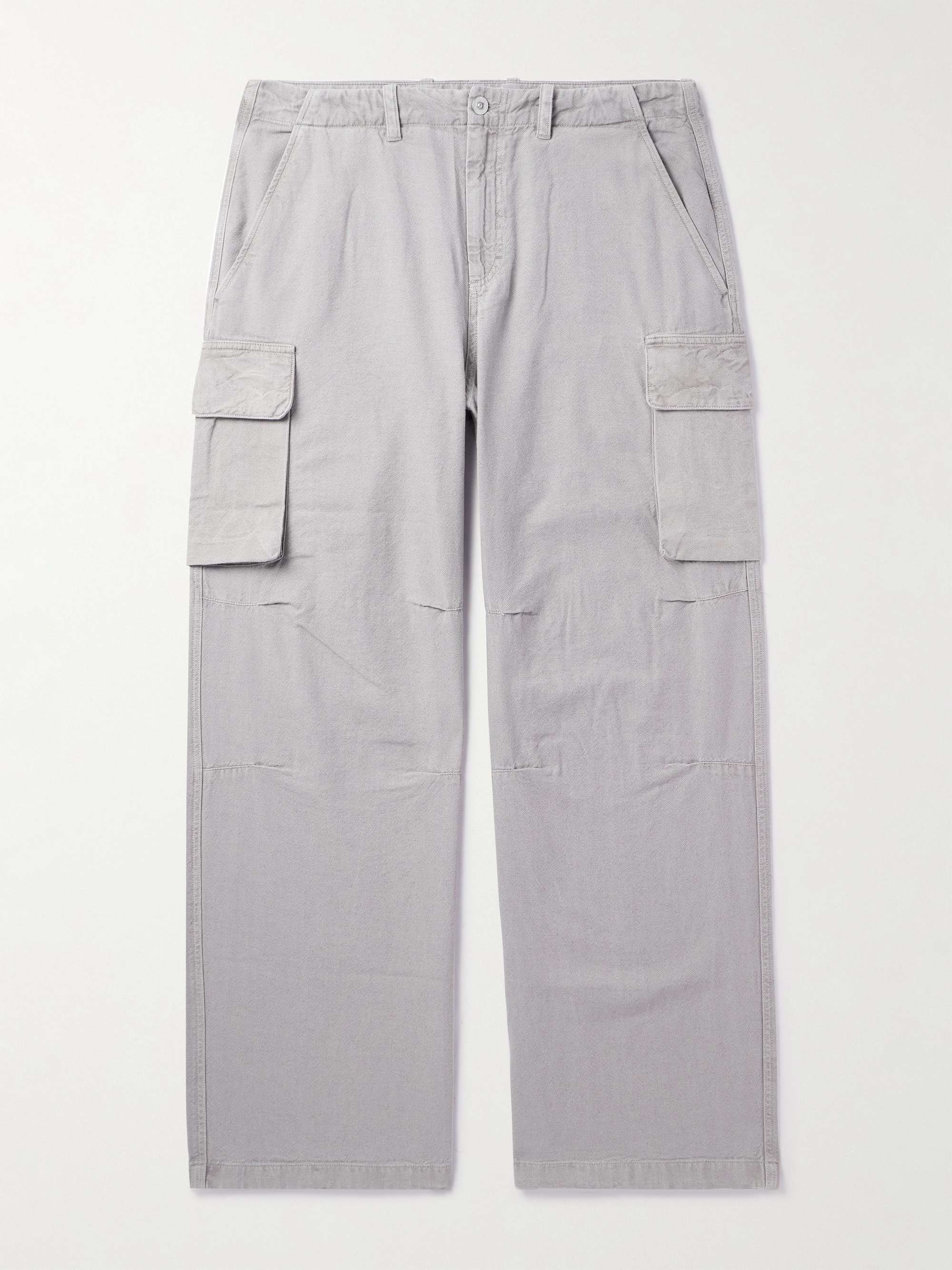 Mount Straight-Leg Cotton and Hemp-Blend Cargo Trousers view