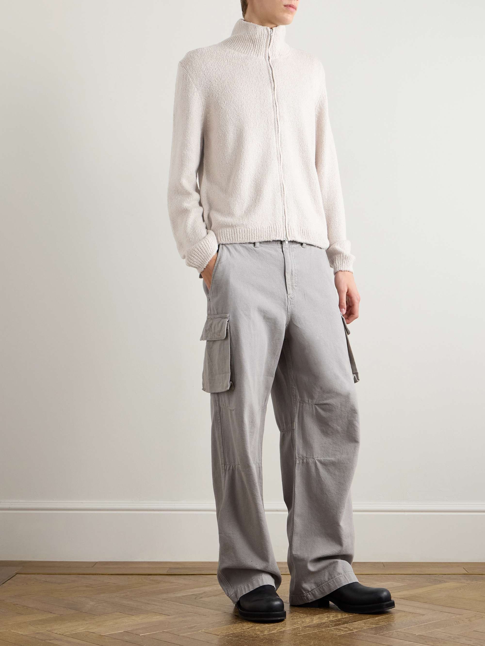 Mount Straight-Leg Cotton and Hemp-Blend Cargo Trousers view