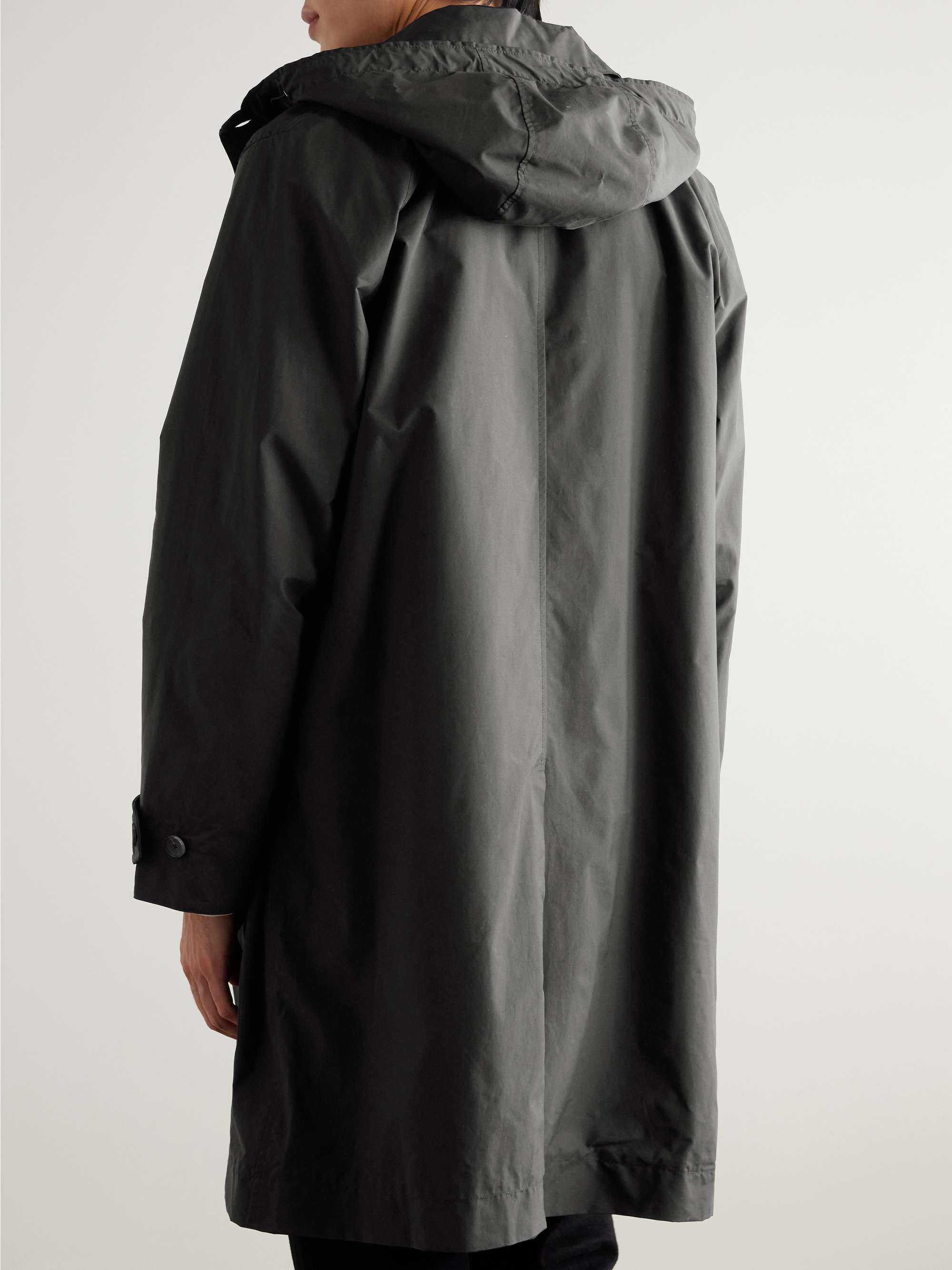 Cotton-Blend Hooded Coat view