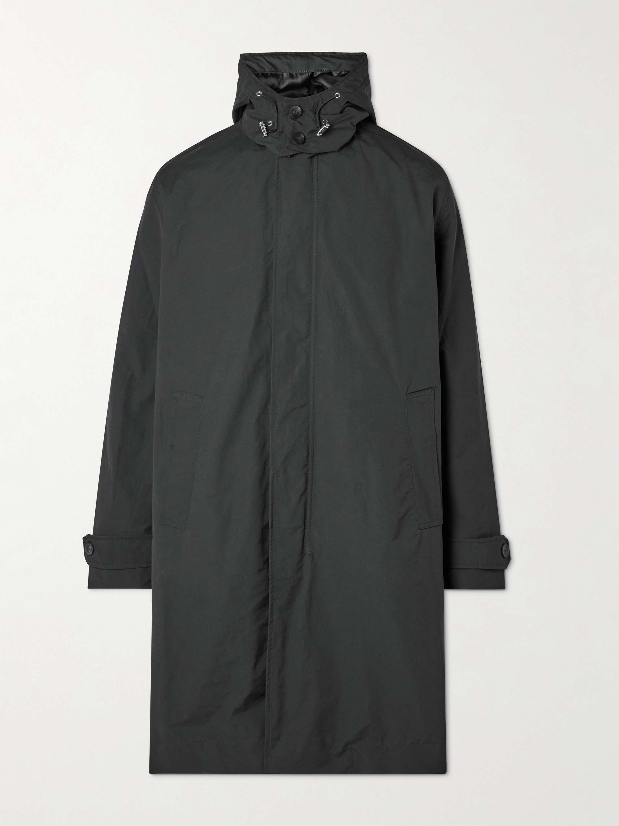 Cotton-Blend Hooded Coat view