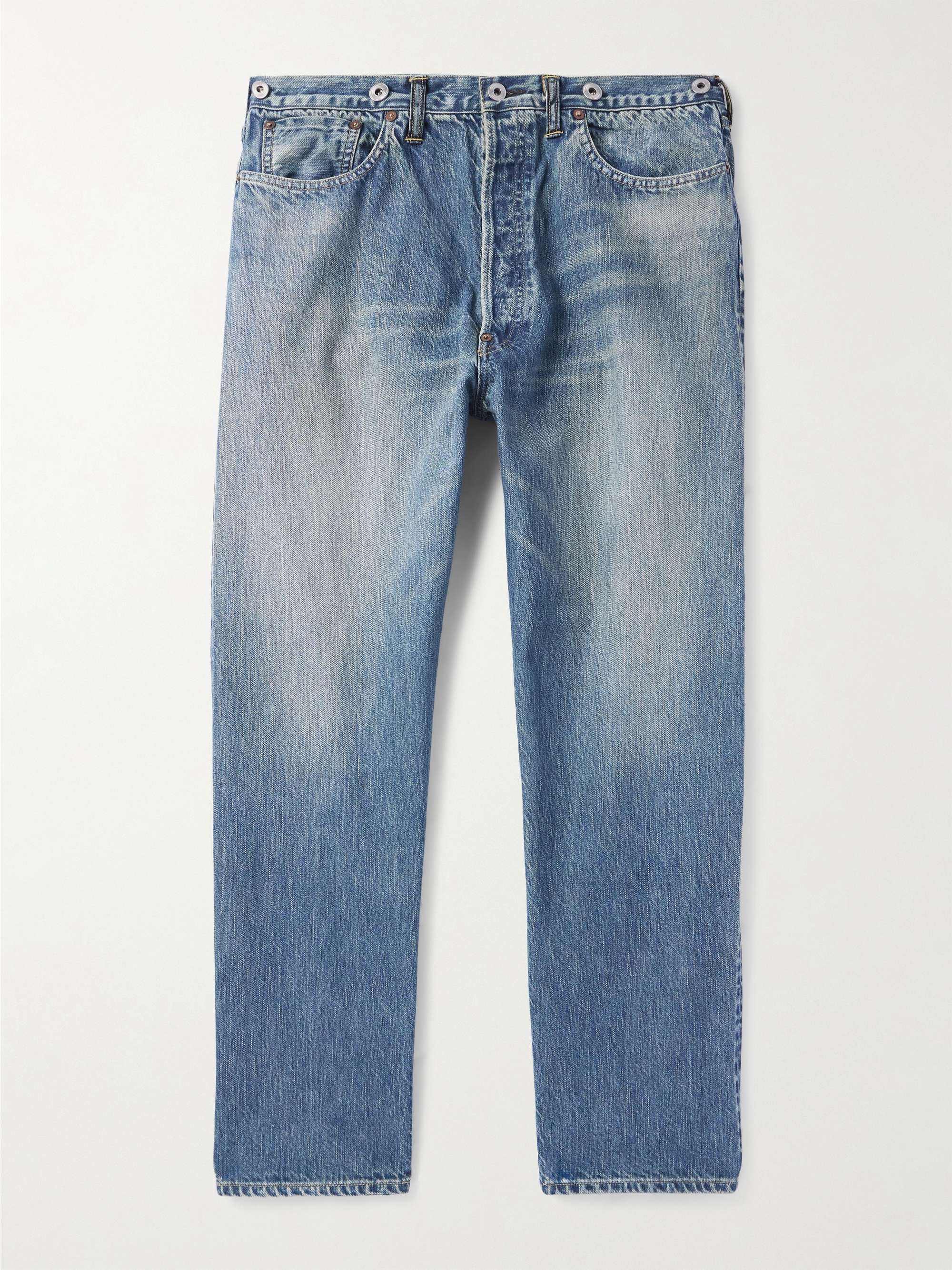 No.22 Tapered Button-Embellished Jeans view