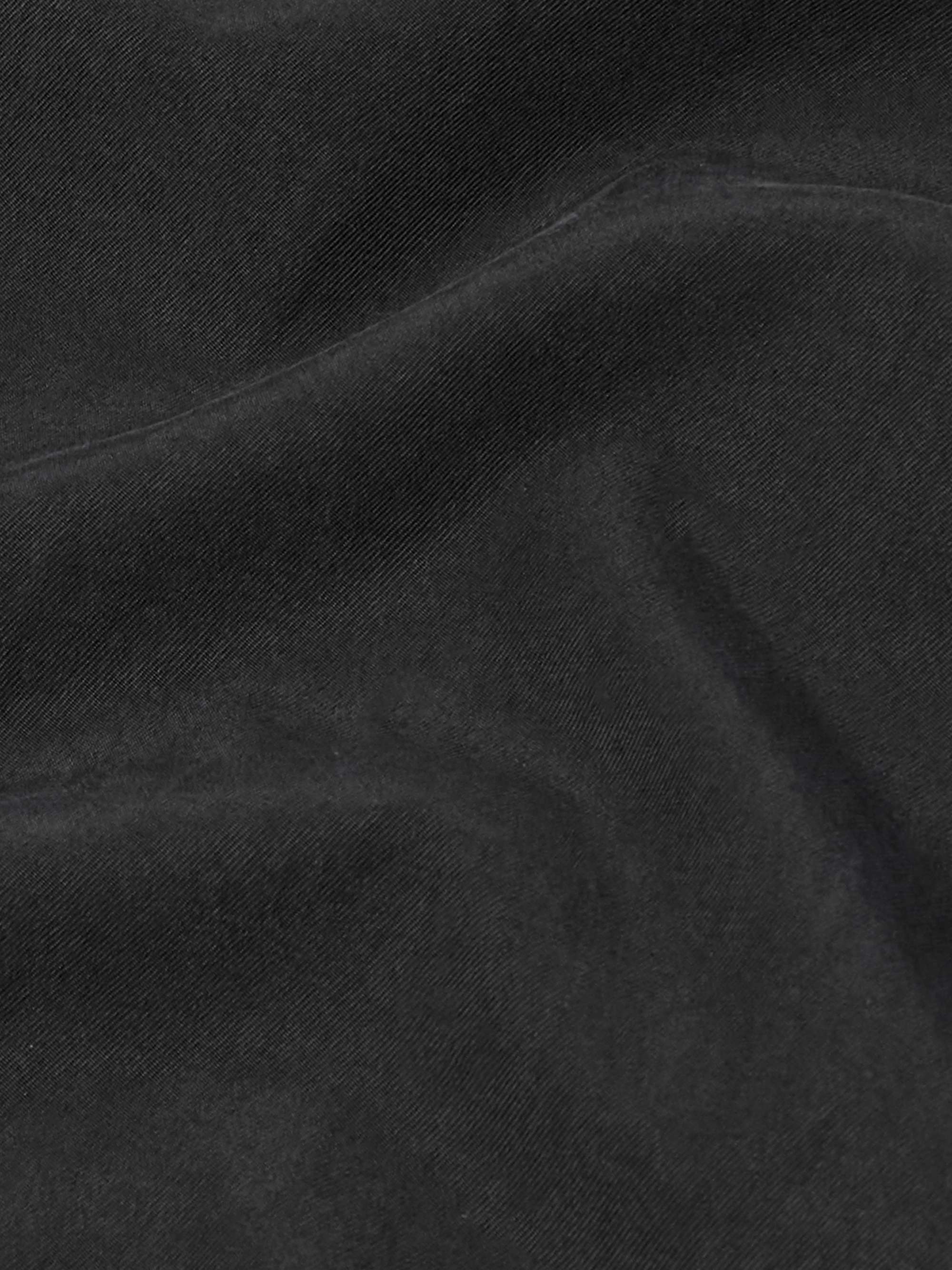 Convertible-Collar Silk and Cotton-Blend Twill Shirt view