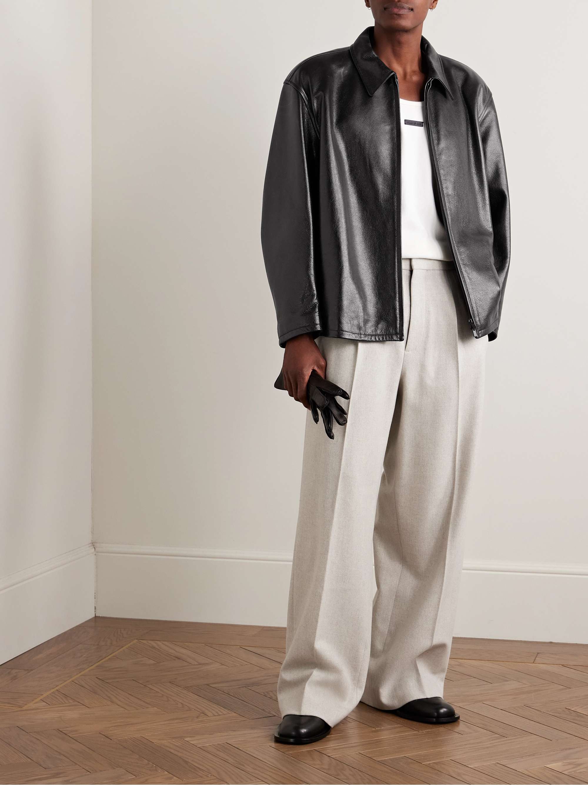 Full-Grain Leather Jacket view
