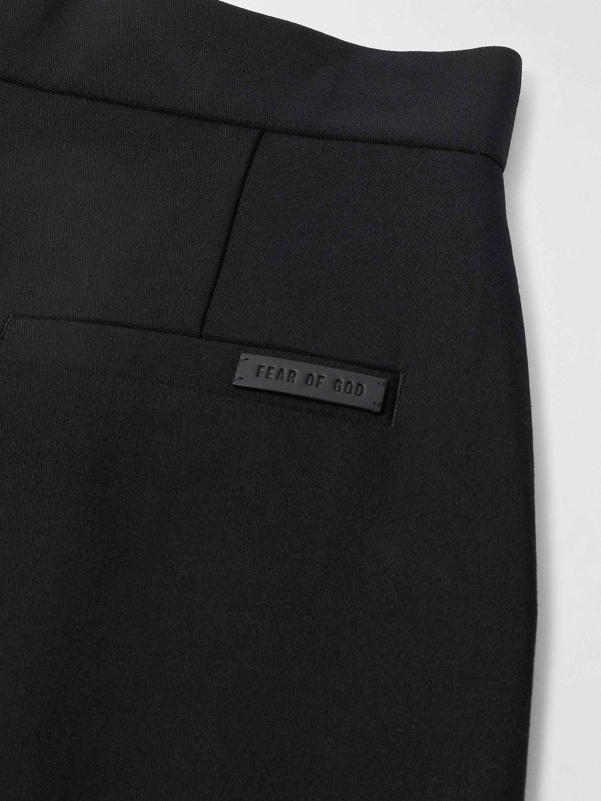 8th Straight-Leg Pleated Wool-Gabardine Trousers view