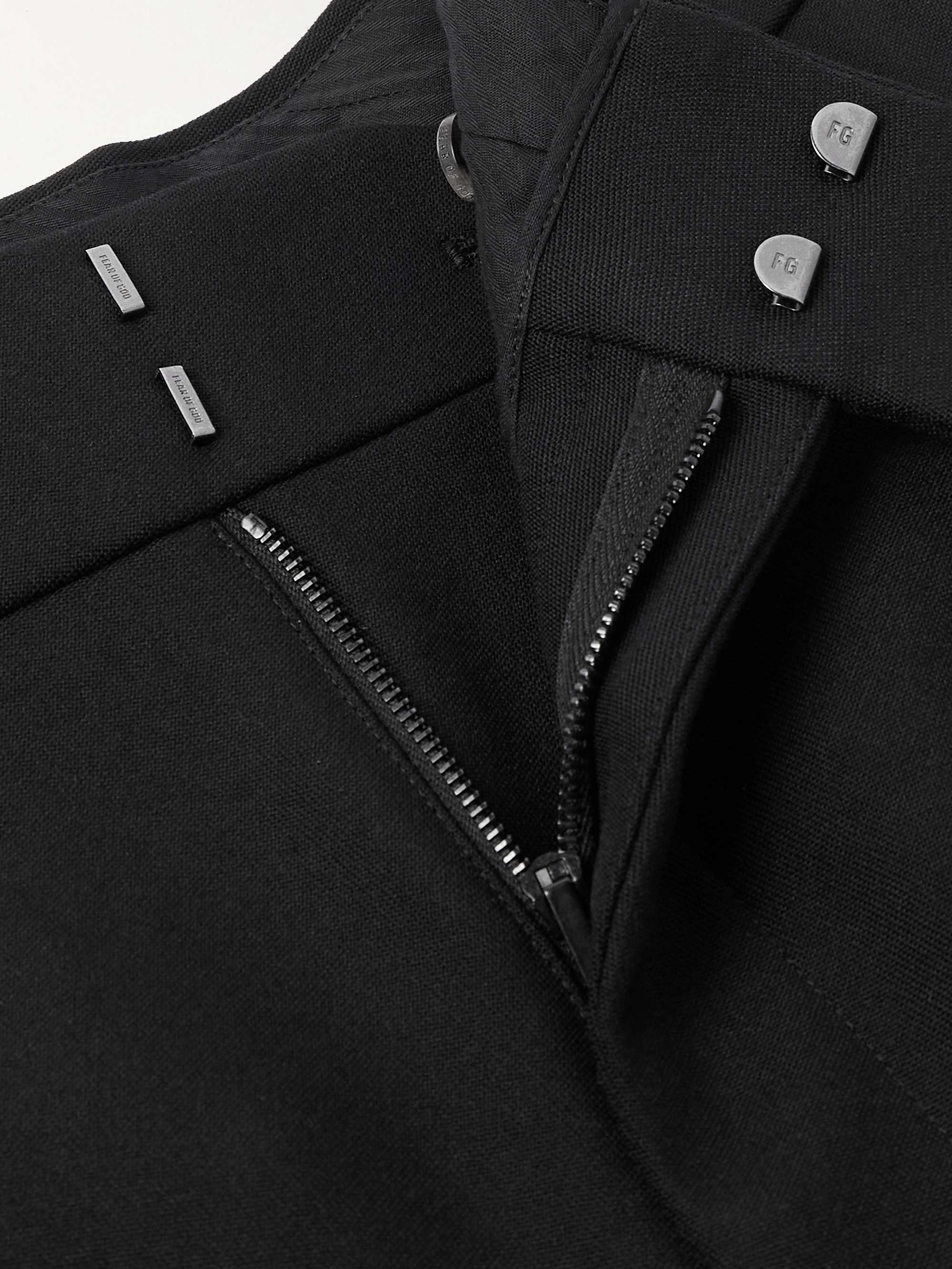8th Straight-Leg Pleated Wool-Gabardine Trousers view