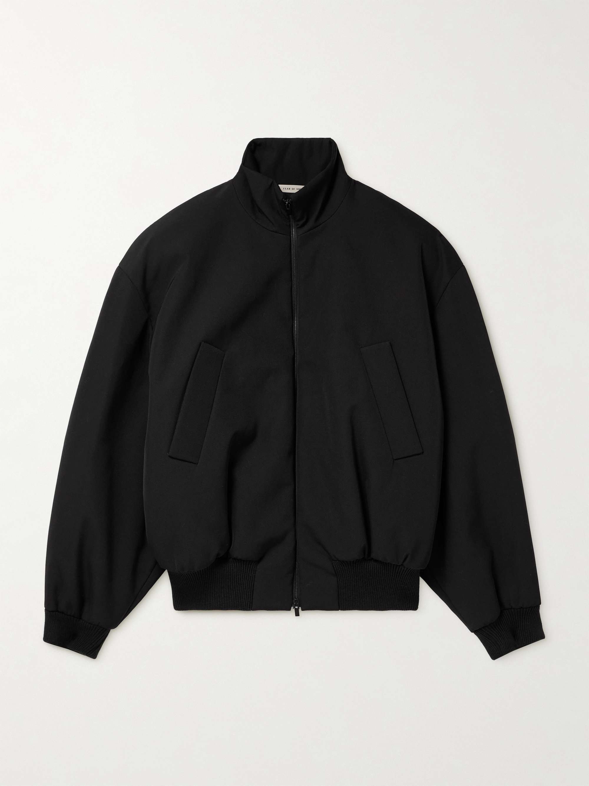 Oversized Padded Wool and Cotton-Blend Twill Bomber Jacket view