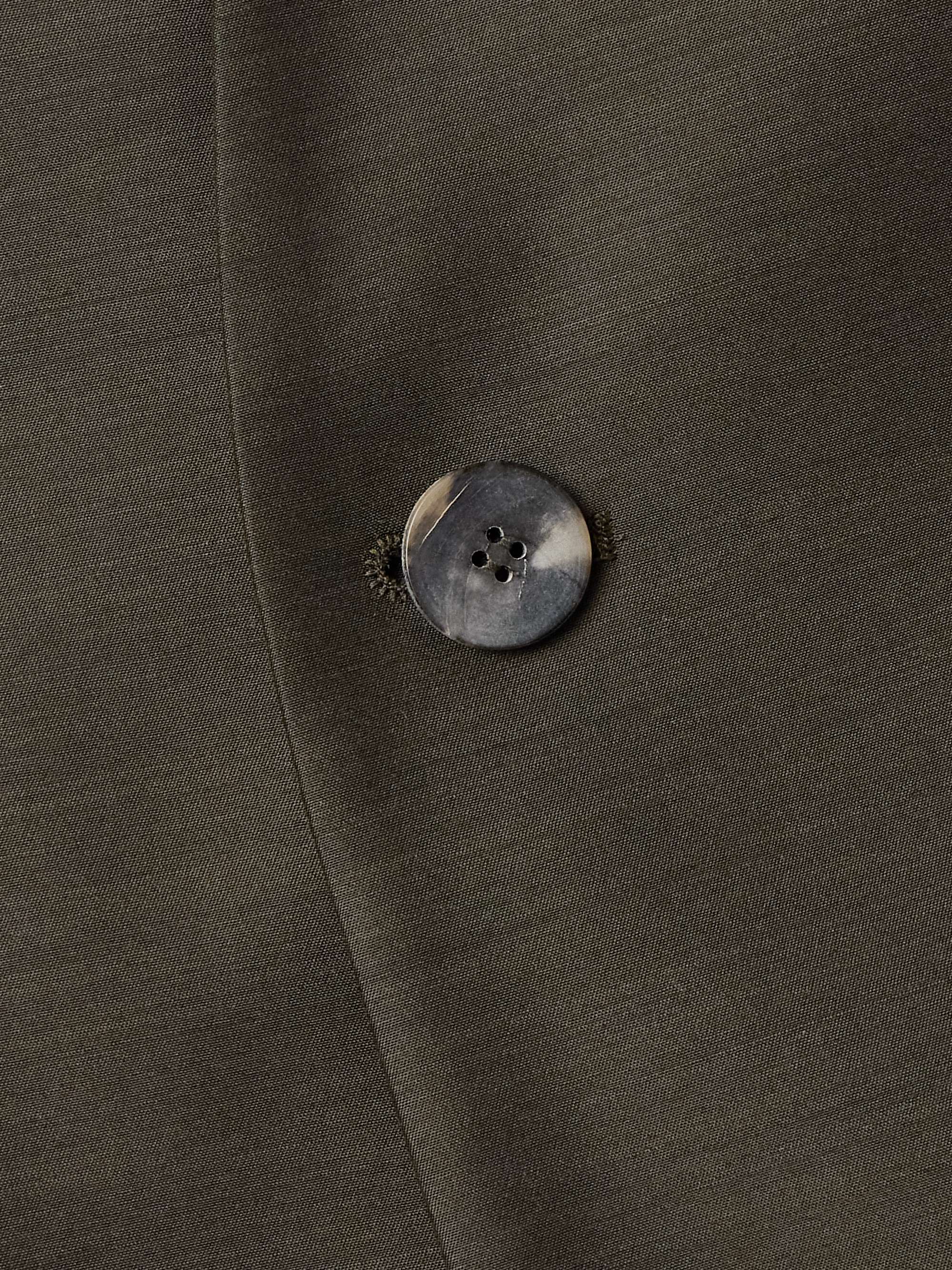 Oversized Logo-Appliquéd Double-Breasted Wool and Silk-Blend Suit Jacket view