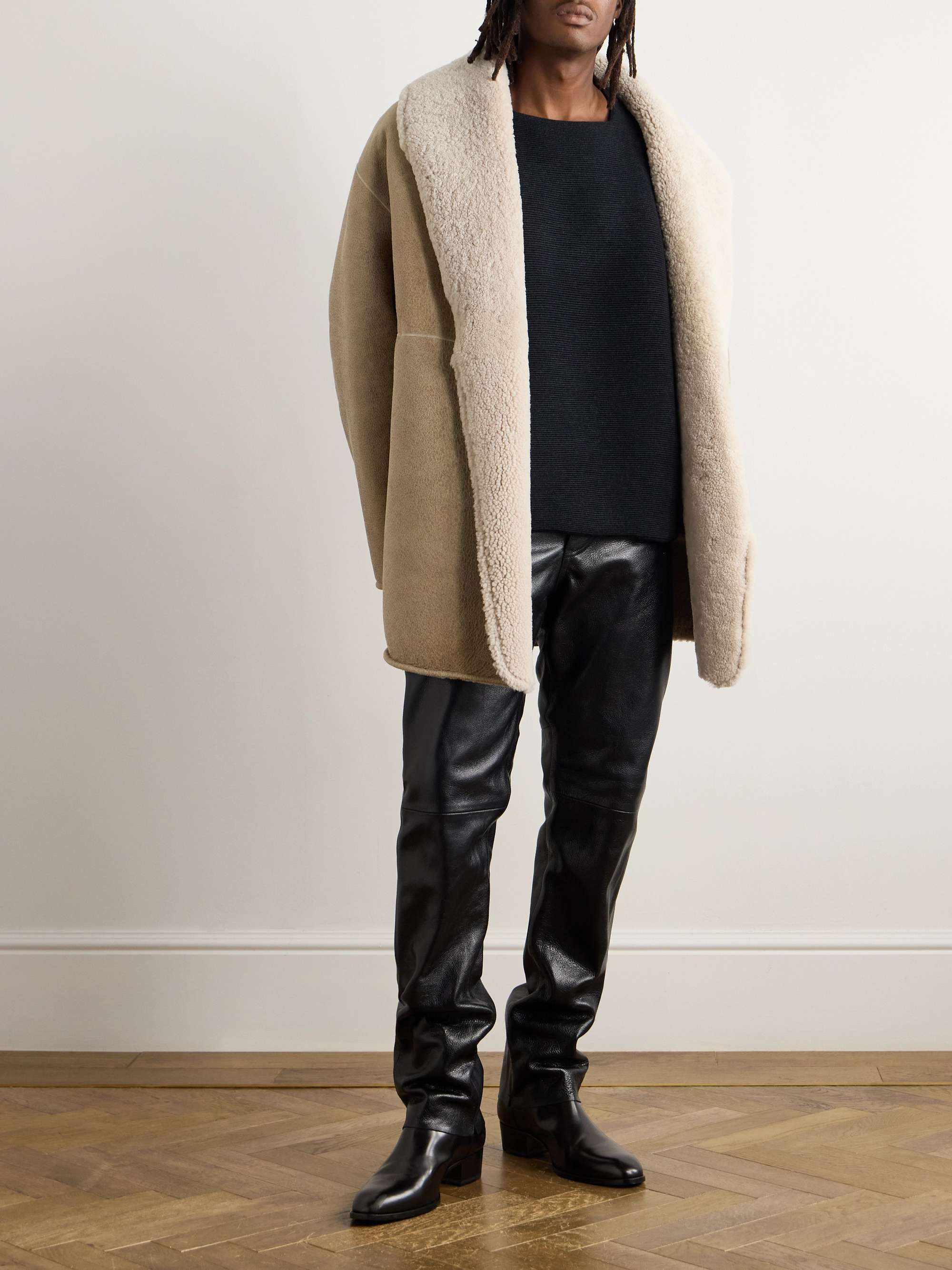 Logo-Appliquéd Ribbed Virgin Wool Sweater view