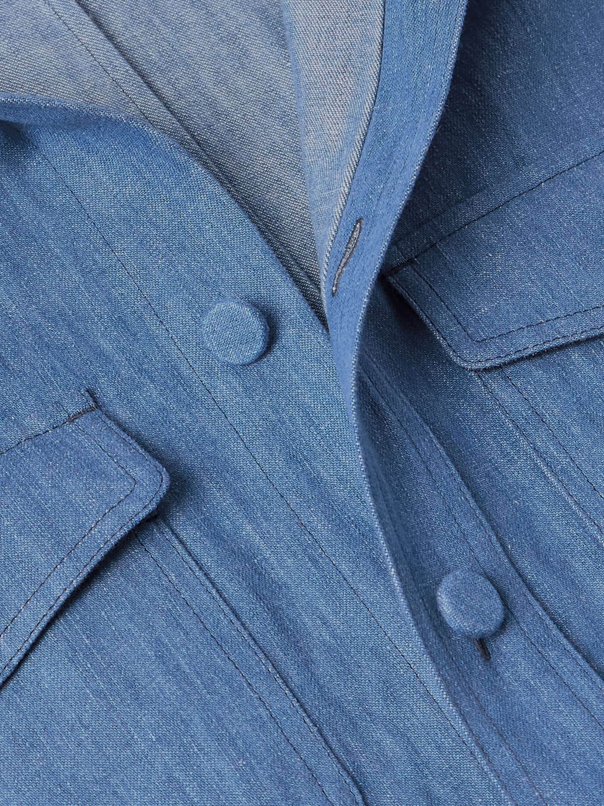 Everly Cotton and Linen-Blend Chambray Overshirt view