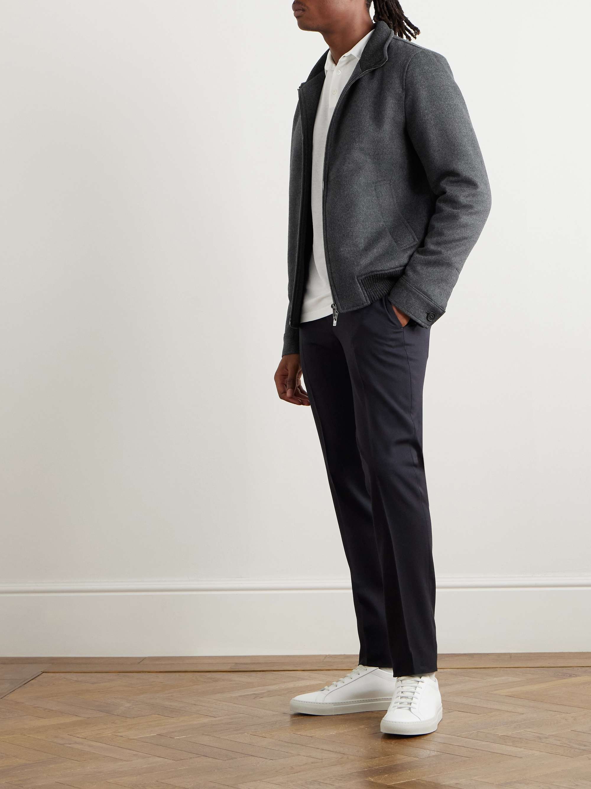 Montedoro Padded Brushed-Wool Jacket view