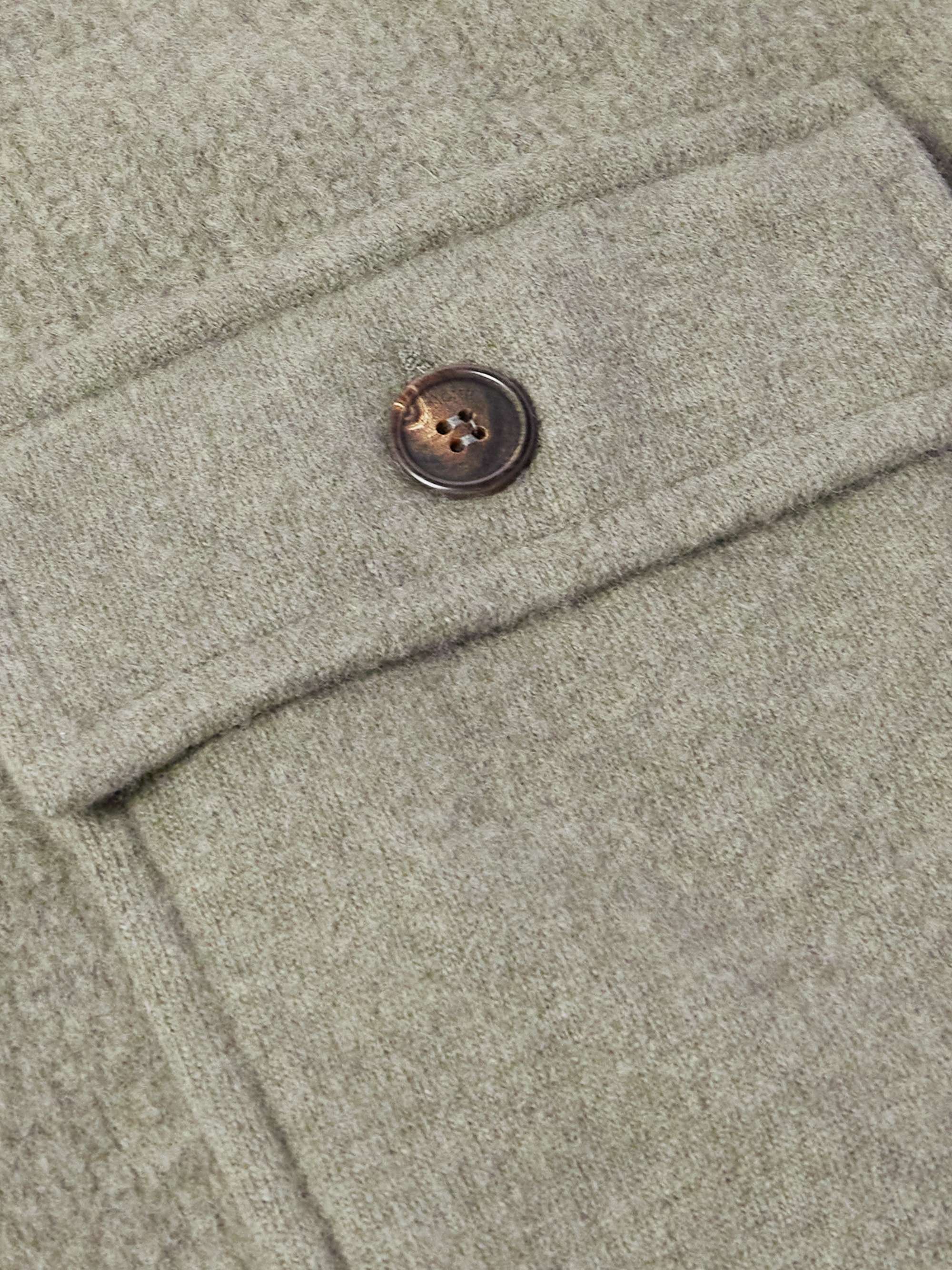 Zanone Wool and Cashmere-Blend Felt Bomber Jacket view