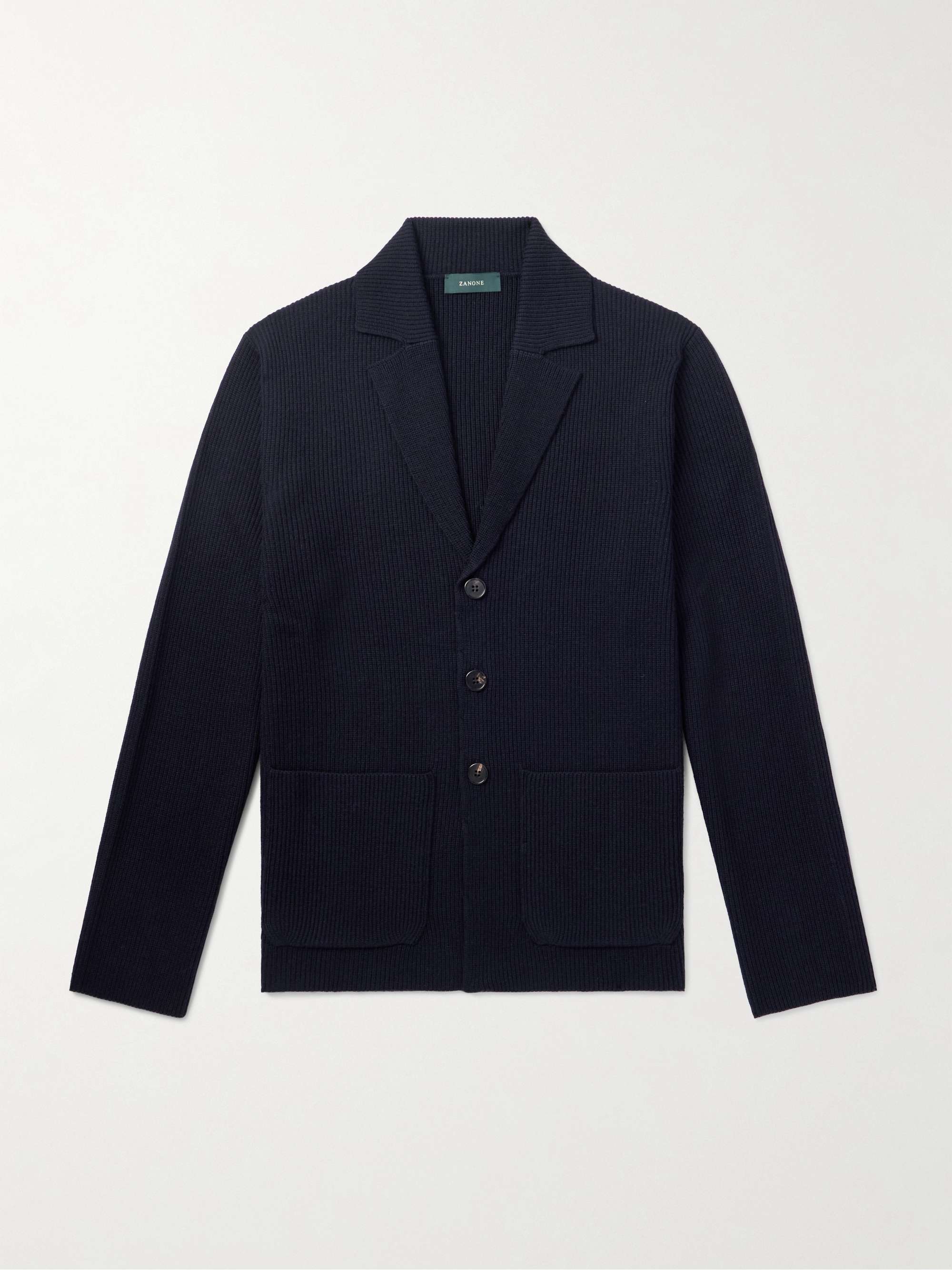 Zanone Ribbed Virgin Wool Blazer view