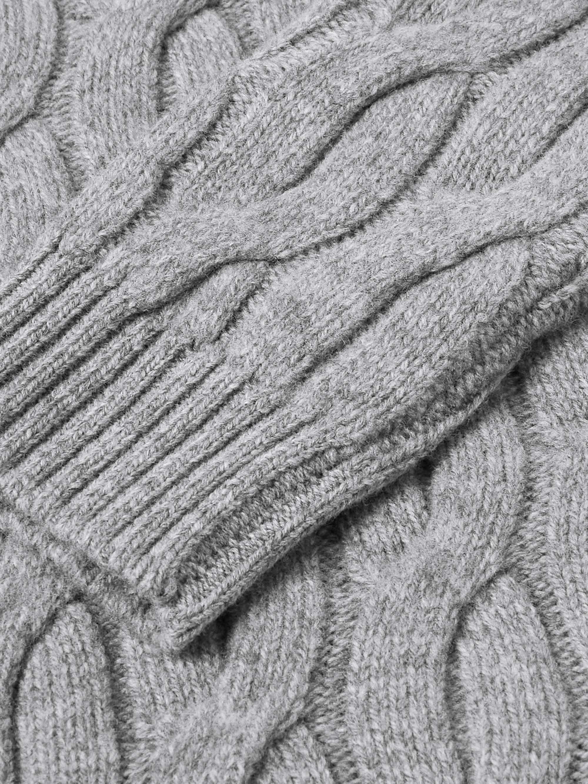 Zanone Cable-Knit Wool Turtleneck Sweater view
