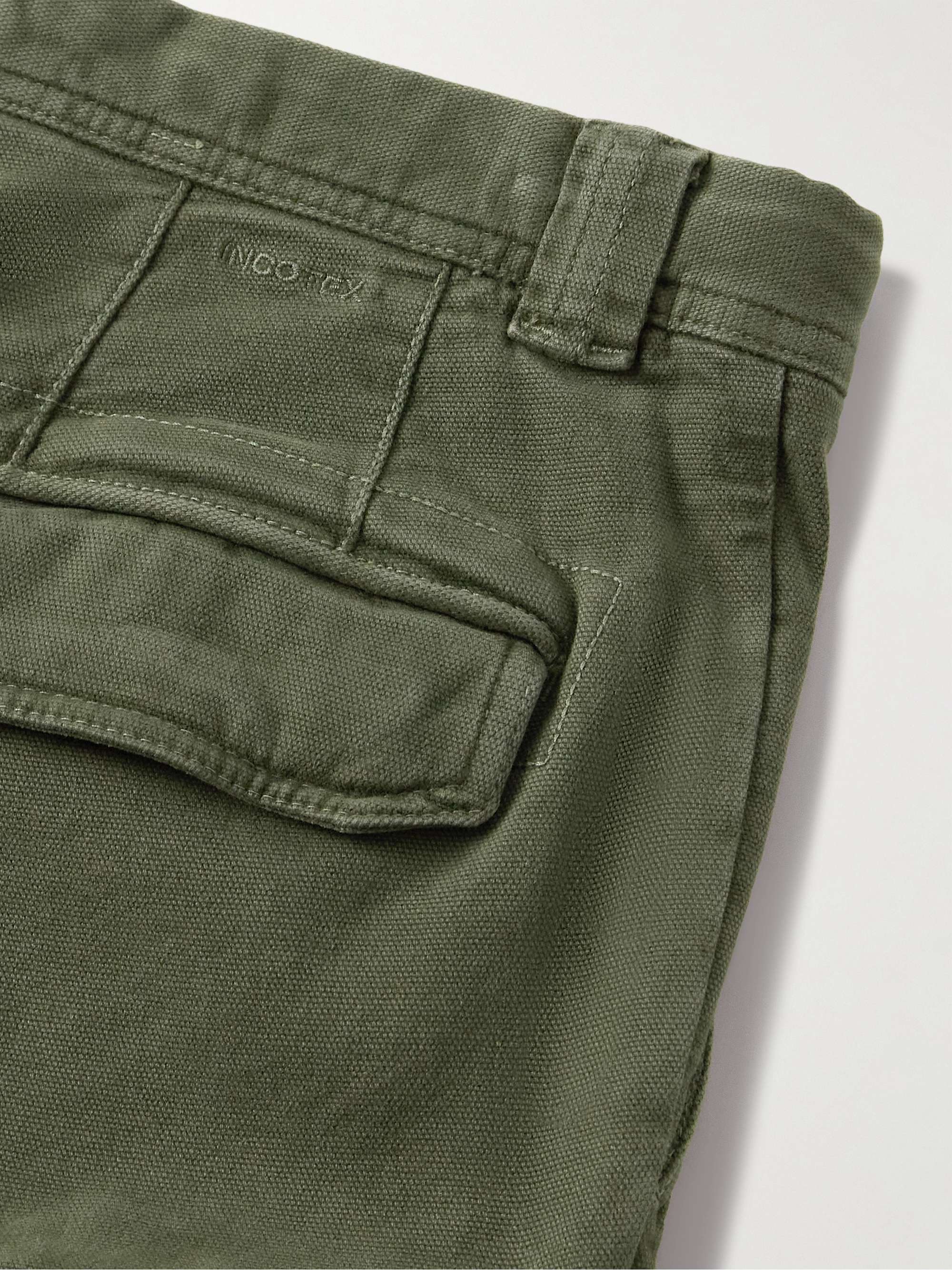 Tapered Cotton-Blend Canvas Cargo Trousers view
