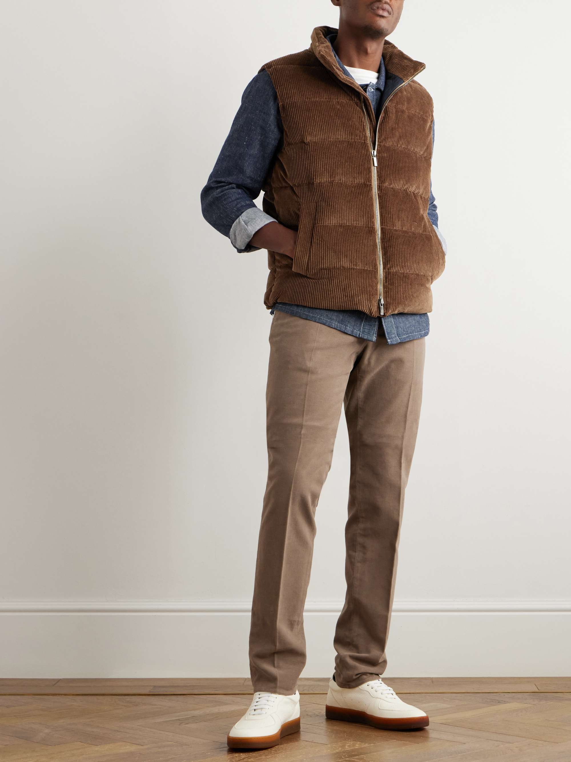 Montedoro Quilted Cotton-Corduroy Down Gilet view