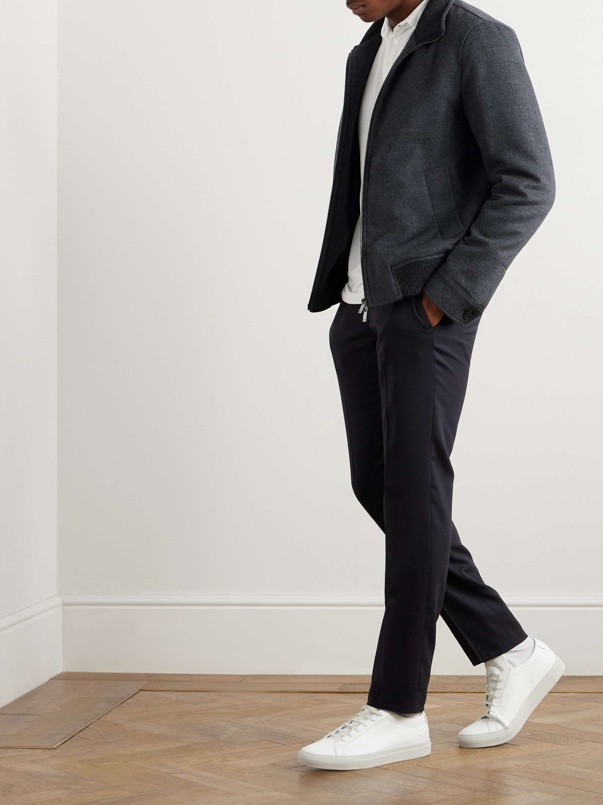 Venezia 1951 Slim-Fit Wool-Blend Tekno Flannel Trousers view