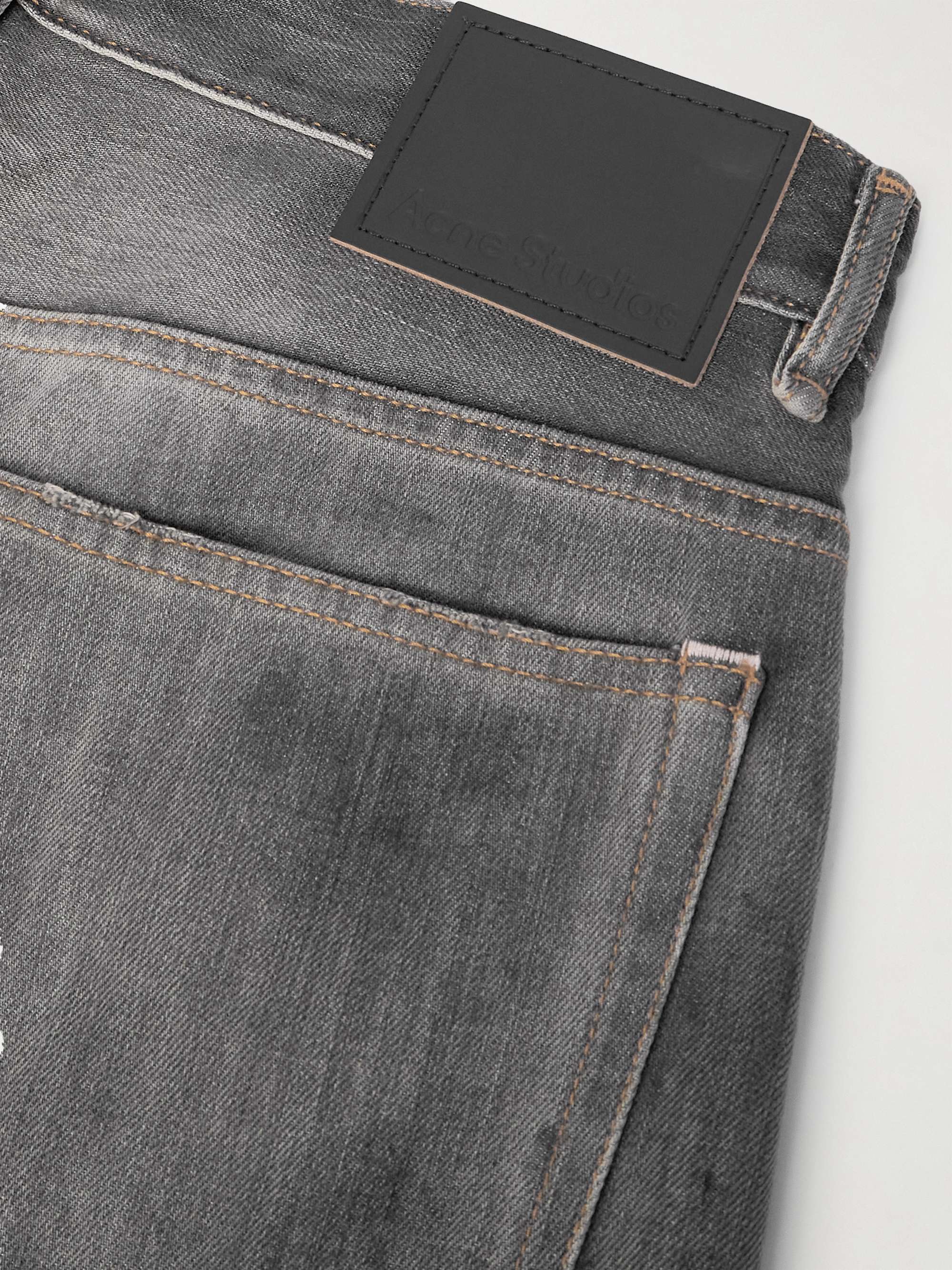Judda Wide-Leg Distressed Paint-Splattered Denim Shorts view