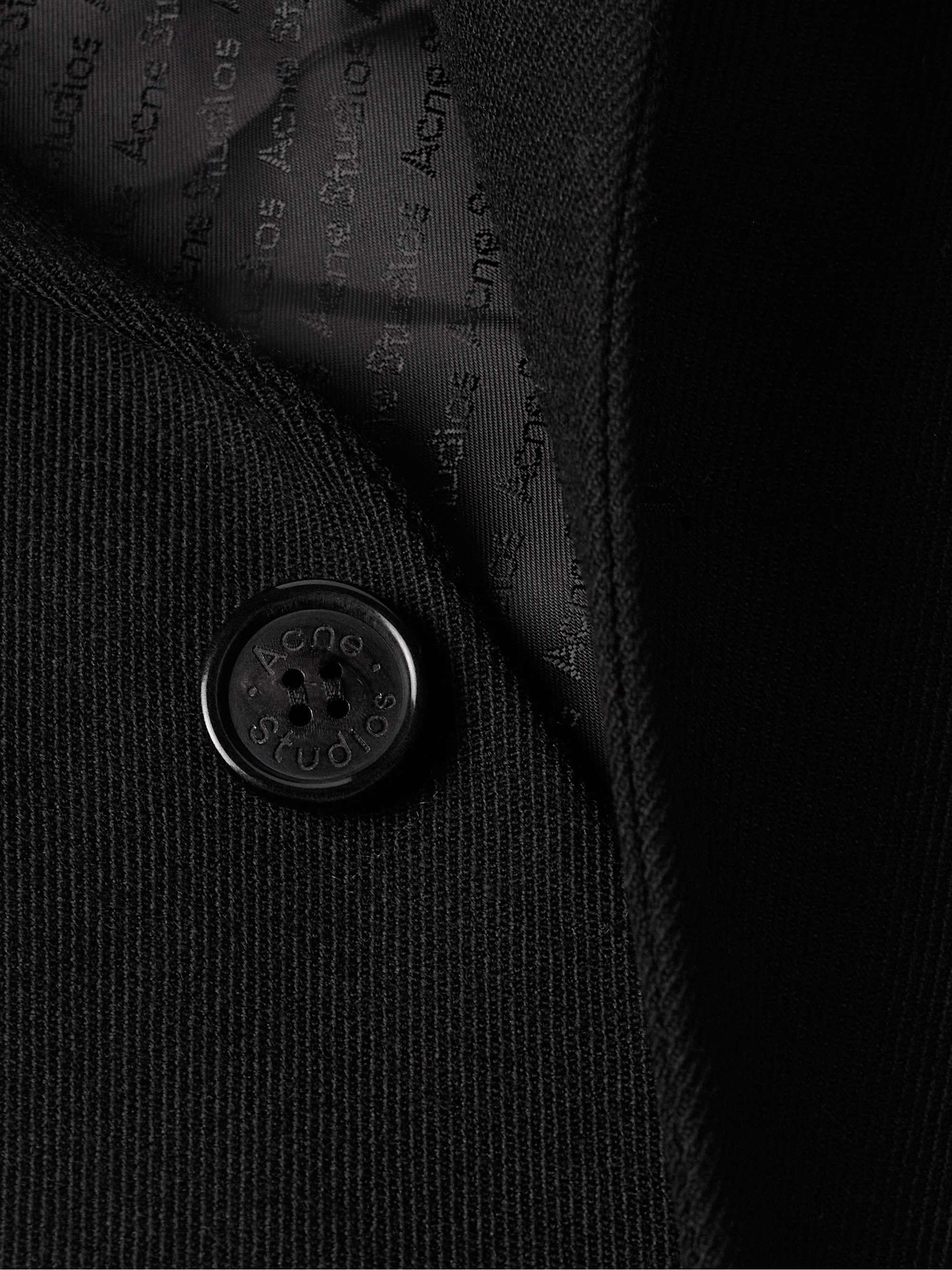 Oversized Logo-Appliquéd Wool-Twill Blazer view