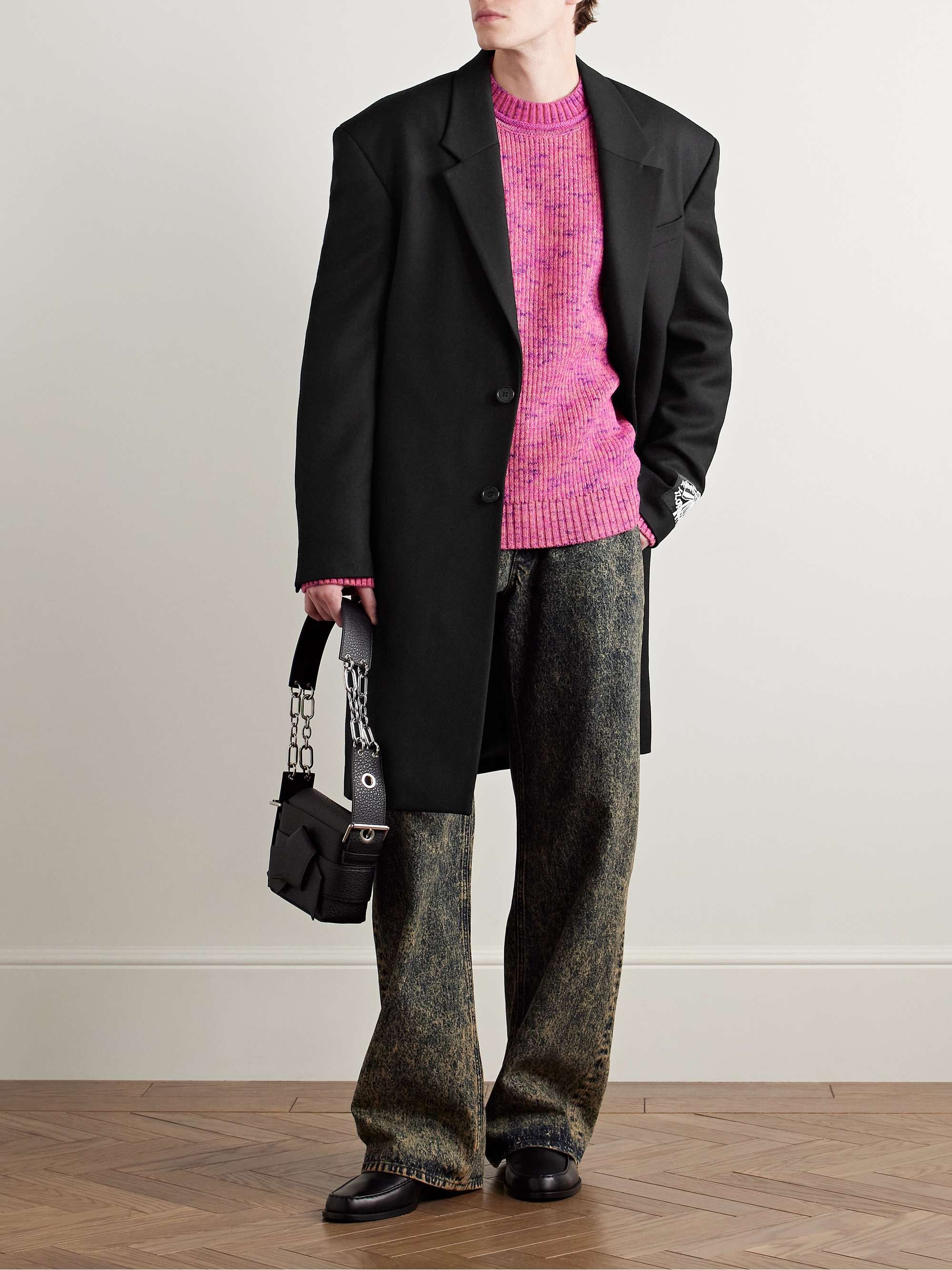 Oversized Logo-Appliquéd Wool-Twill Blazer view