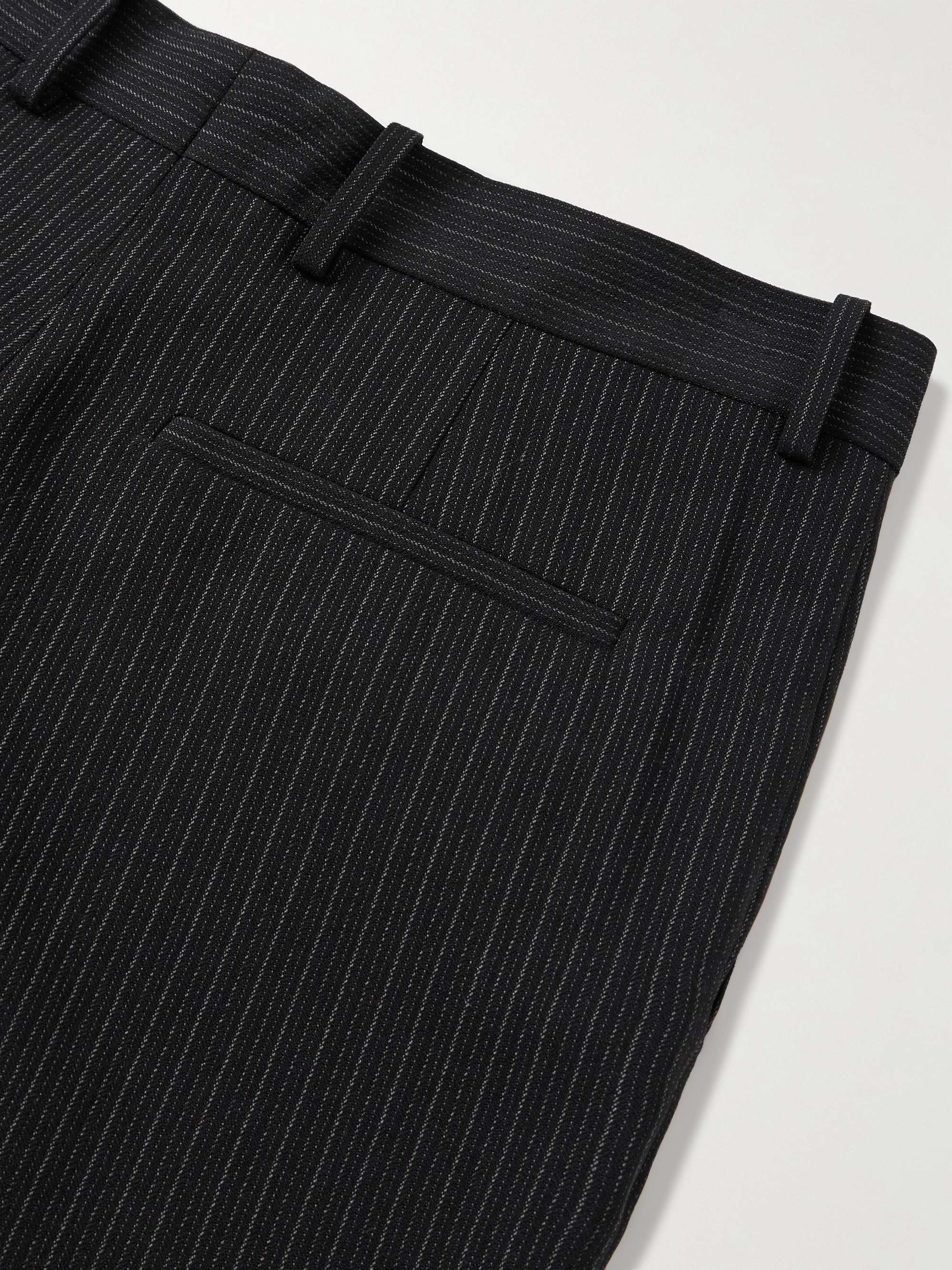 Palvin Straight-Leg Pinstriped Wool-Blend Trousers view
