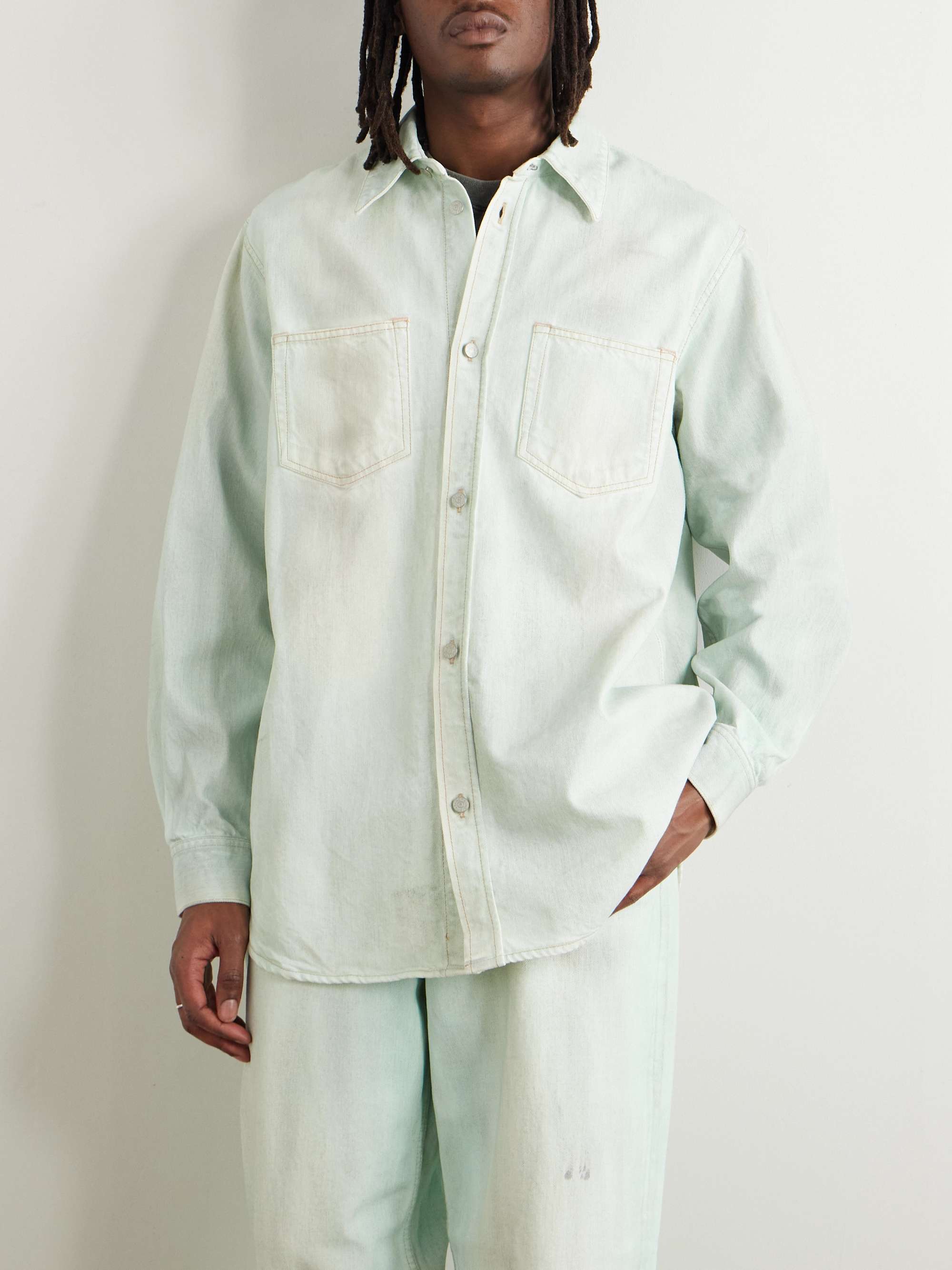 Karto U Traffic Distressed Denim Shirt view