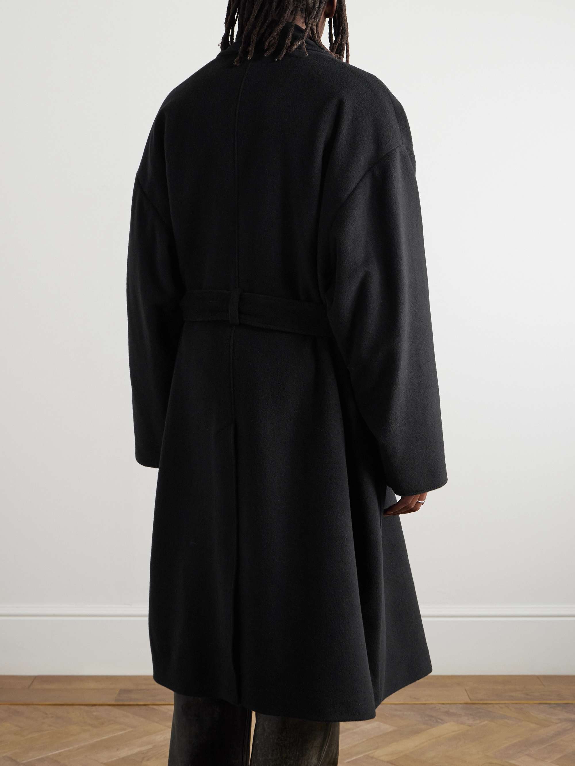 Owarna Double-Breasted Belted Wool Coat view