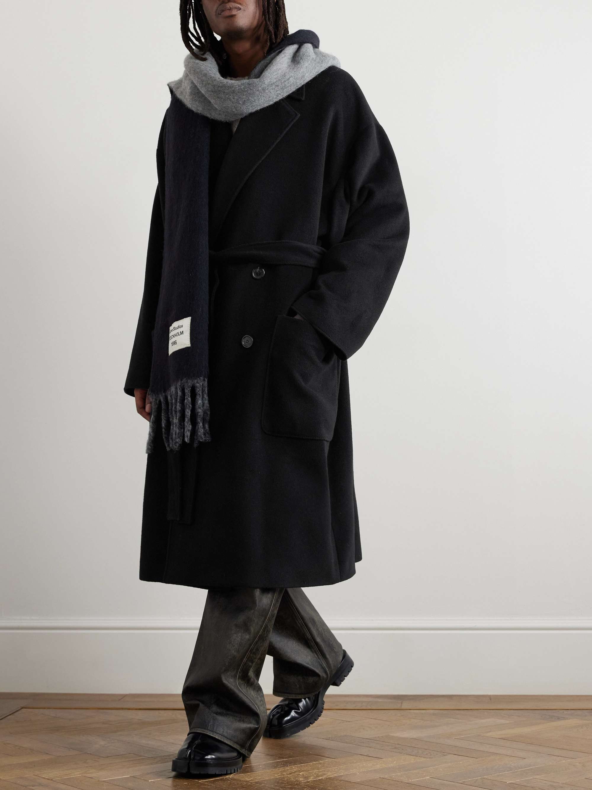Owarna Double-Breasted Belted Wool Coat view