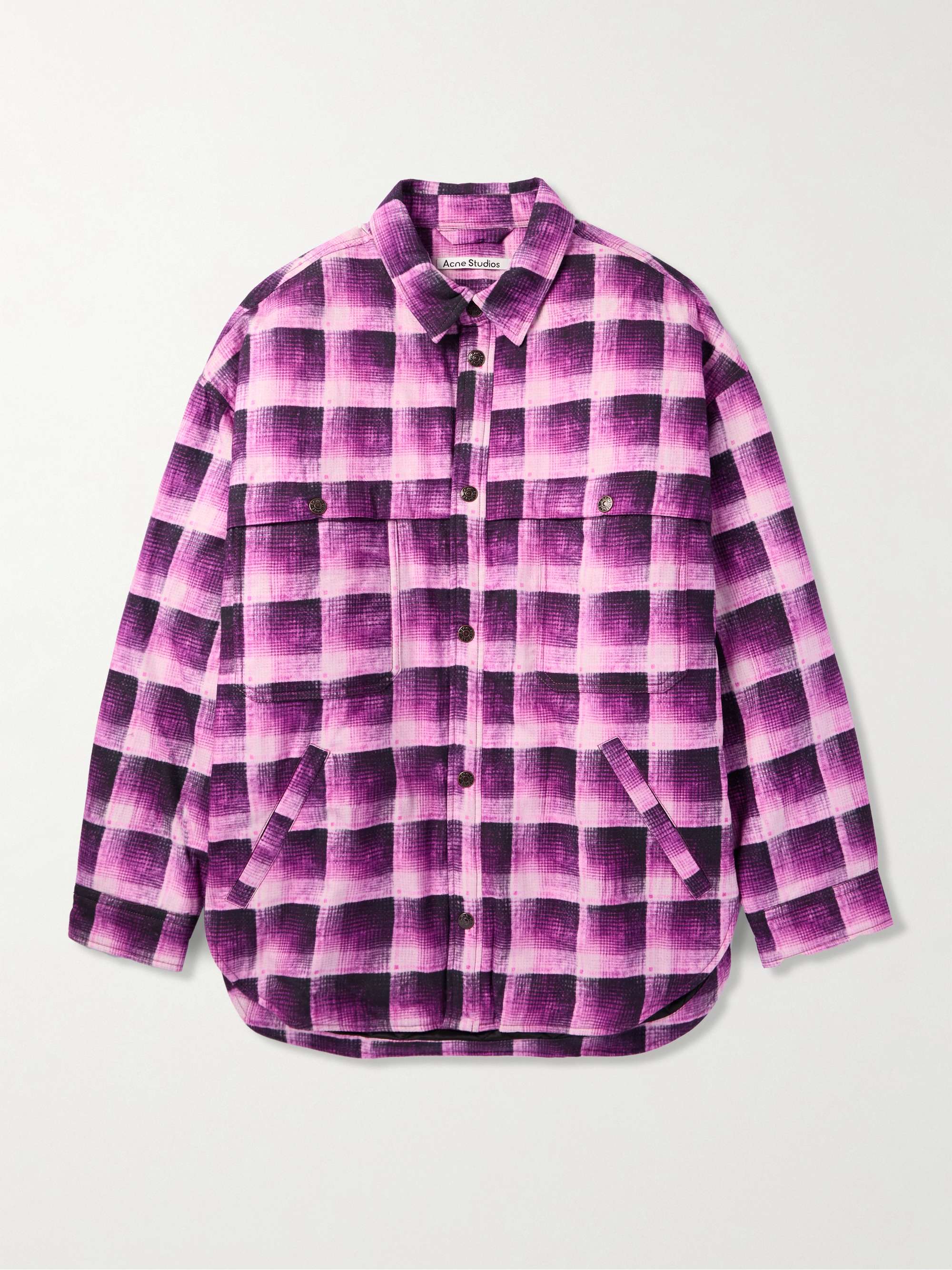 Osadia Oversized Checked Organic Cotton-Flannel Shirt view