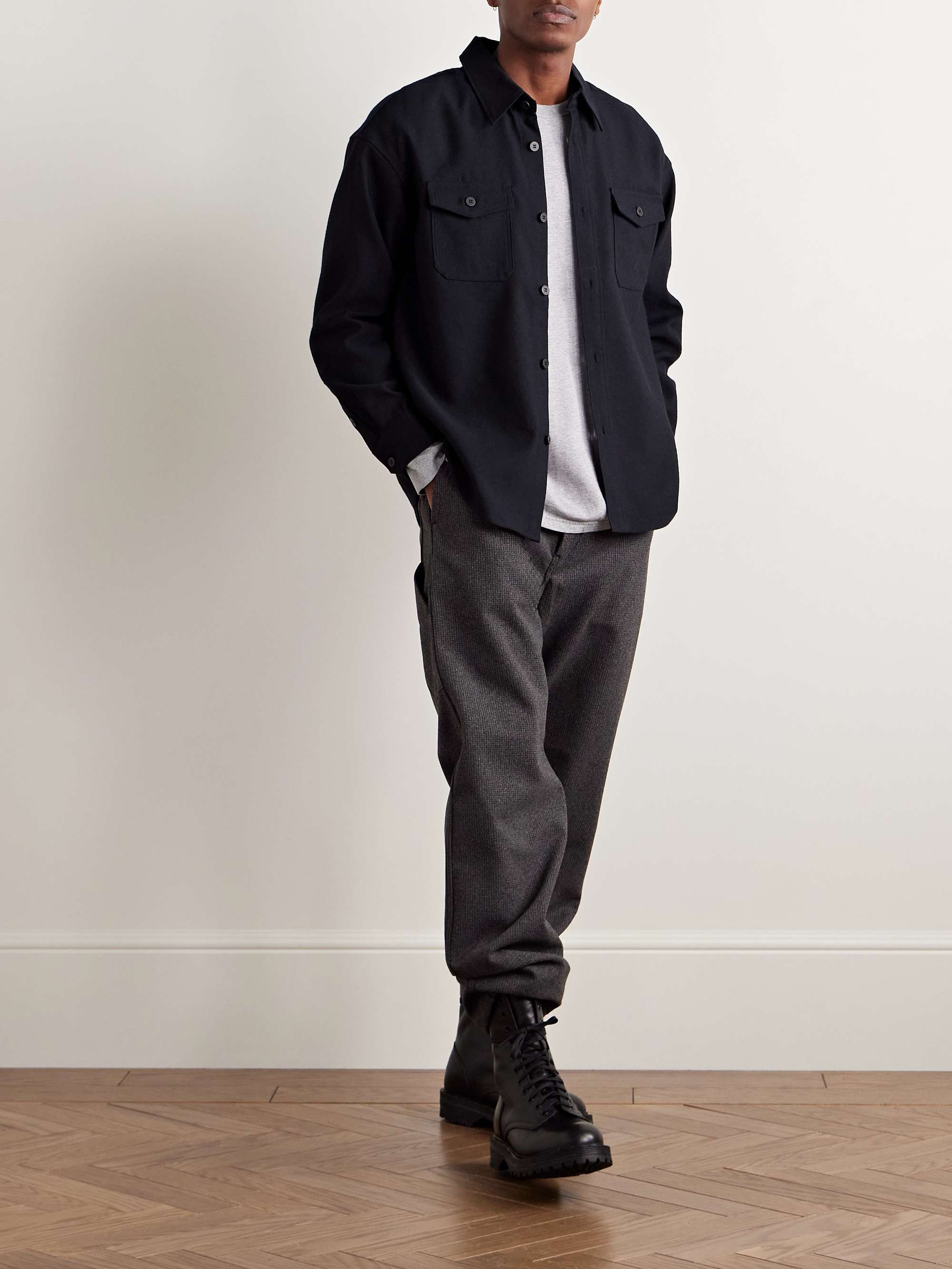 Wool and Linen-Blend Overshirt view