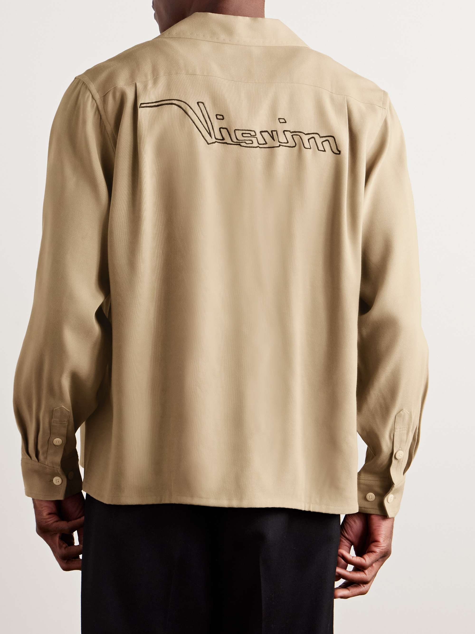 Keesey Convertible-Collar Logo-Embroidered Woven Shirt view