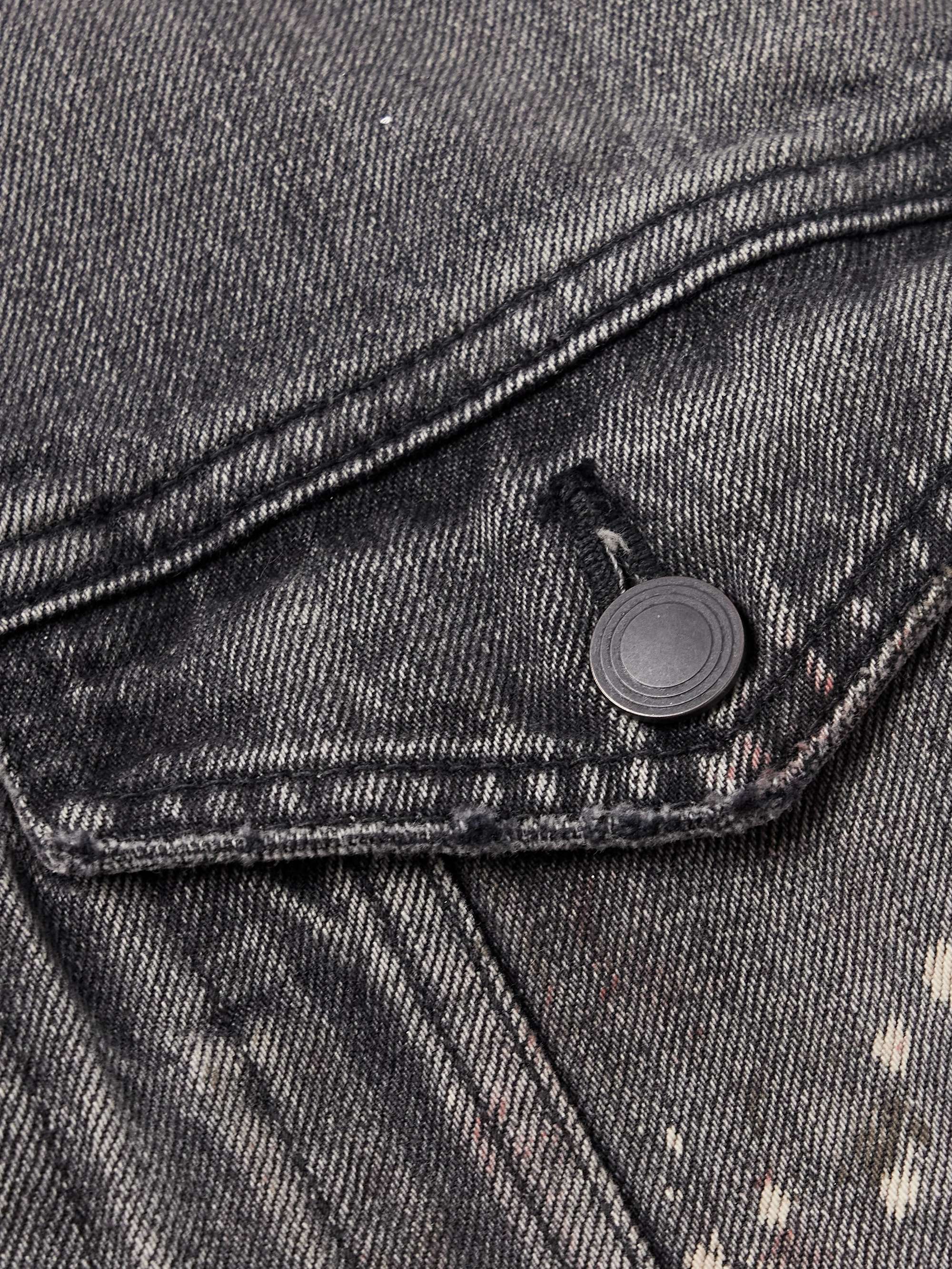 Thumper Type III Distressed Paint-Splattered Selvedge Denim Trucker Jacket view