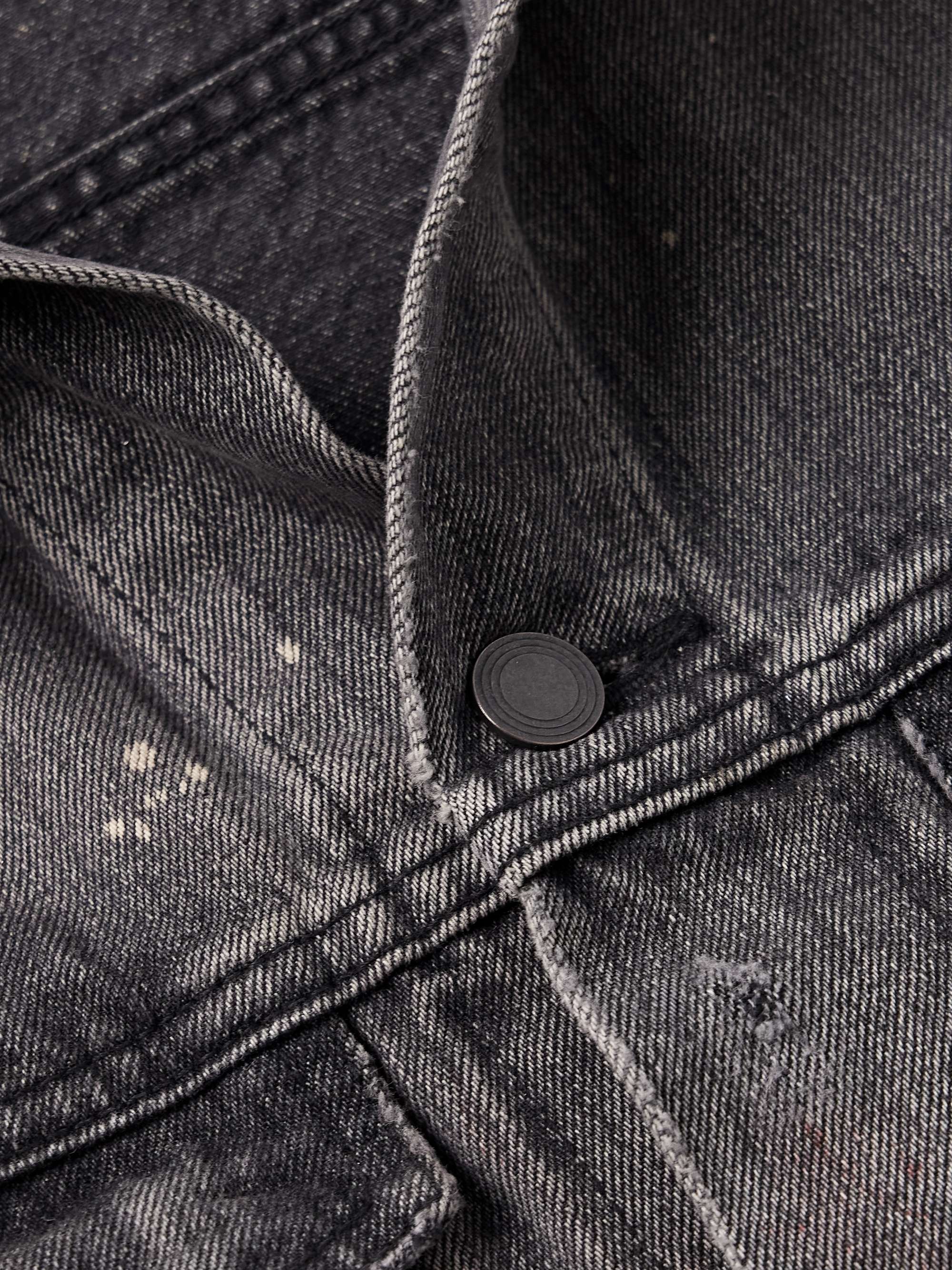 Thumper Type III Distressed Paint-Splattered Selvedge Denim Trucker Jacket view