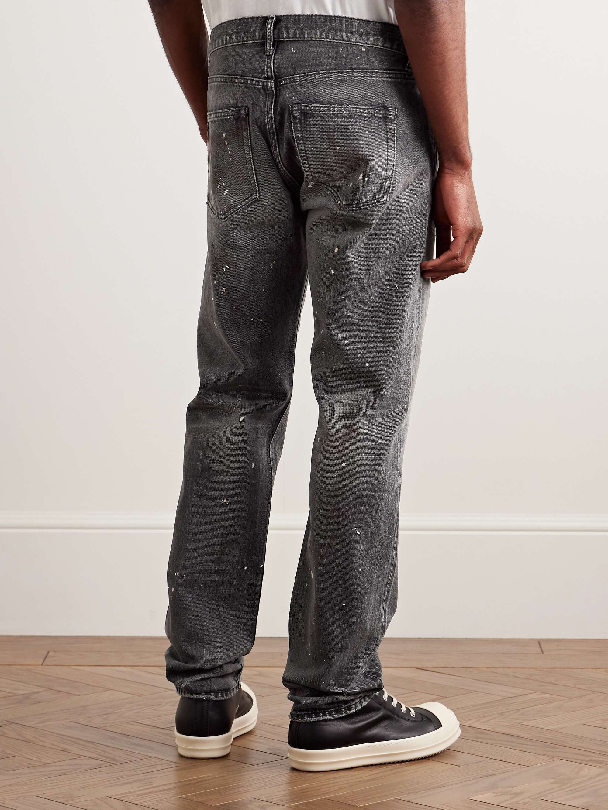 The Daze Straight-Leg Distressed Selvedge Jeans view