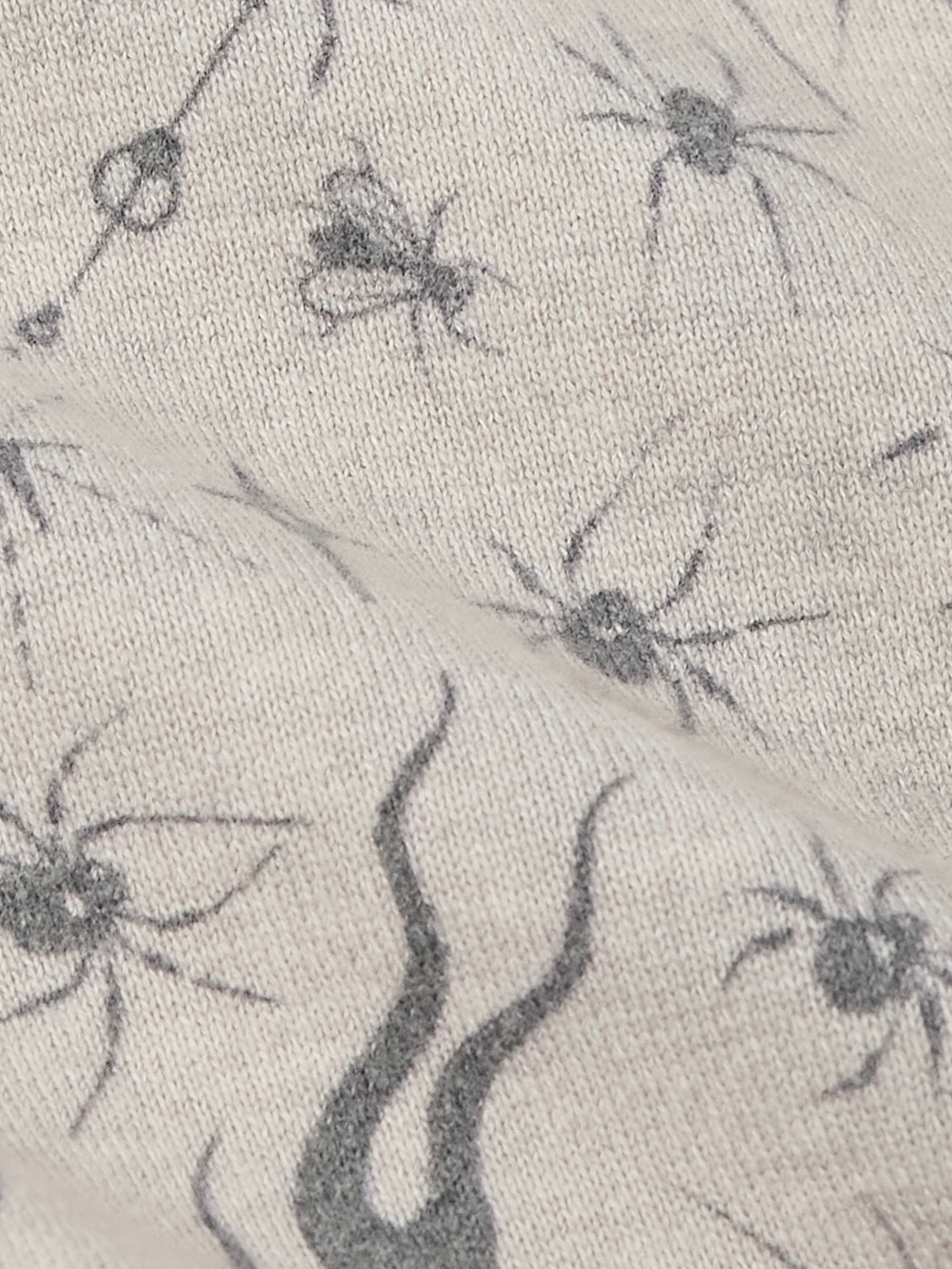 + Dr. Woo Distressed Printed Cotton-Jersey Sweatshirt view