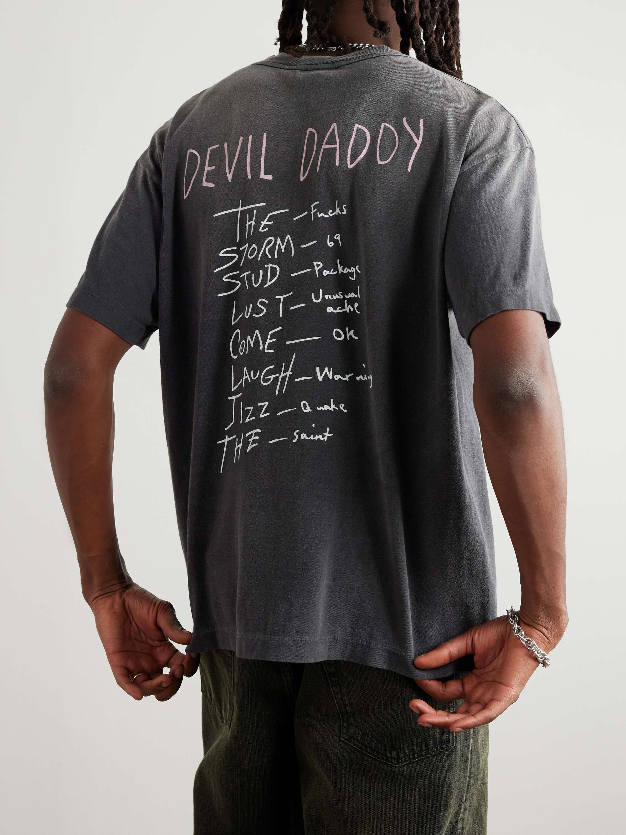 Angel Tee Distressed Printed Cotton-Jersey T-Shirt view