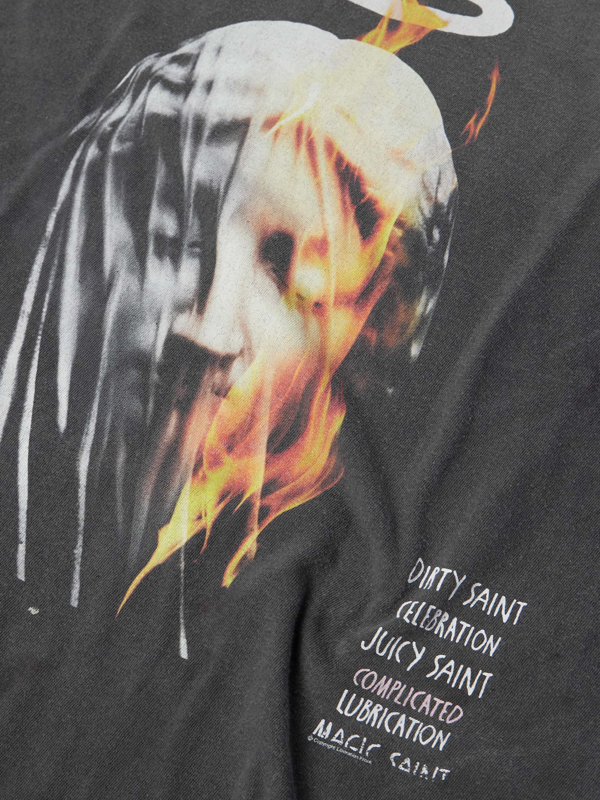 Angel Tee Distressed Printed Cotton-Jersey T-Shirt view