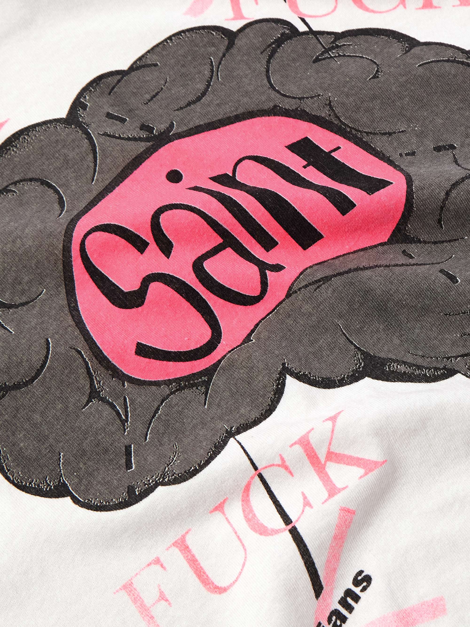 Saint Brain Logo-Print Cotton-Jersey T-Shirt view