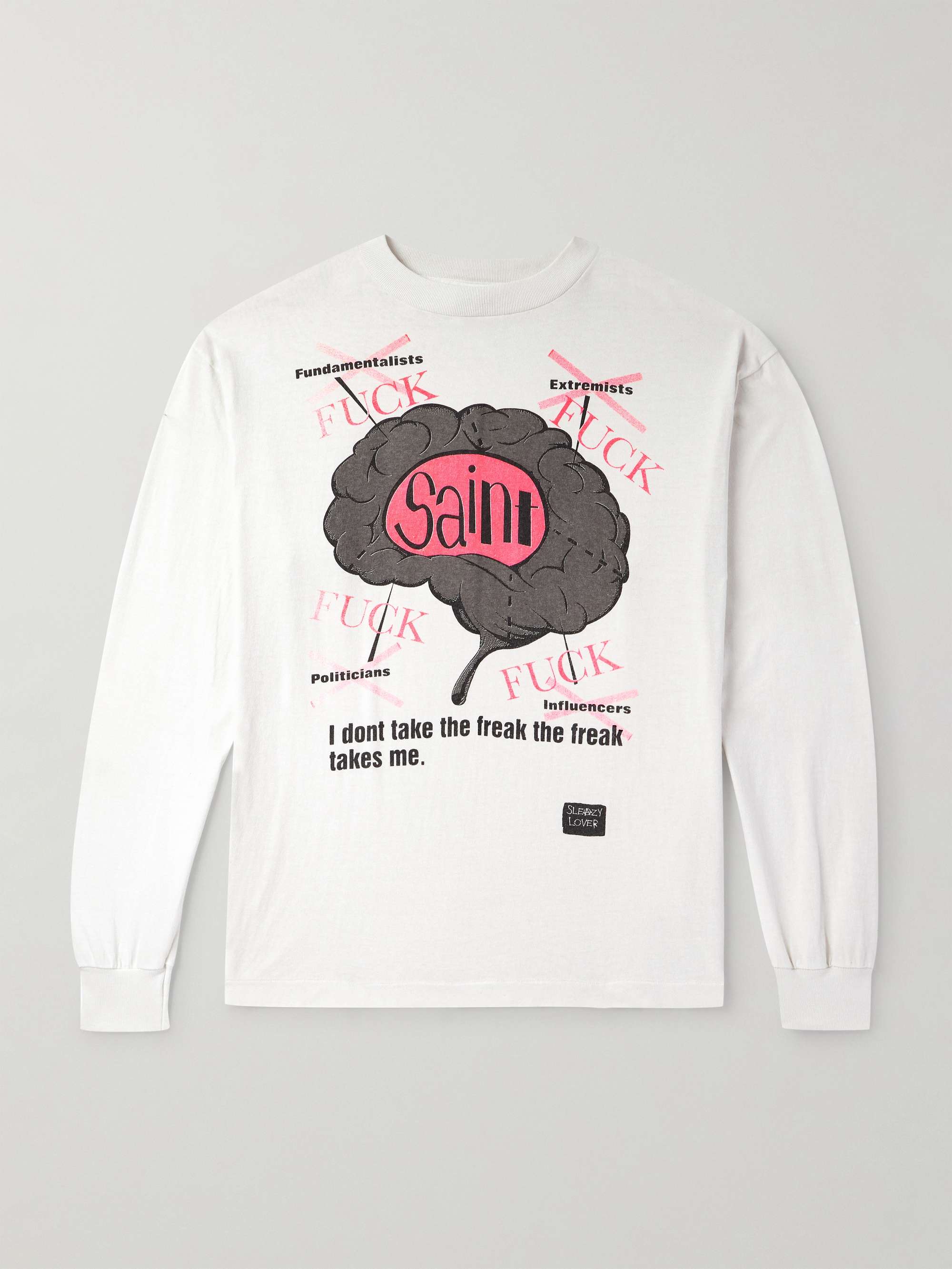 Saint Brain Logo-Print Cotton-Jersey T-Shirt view