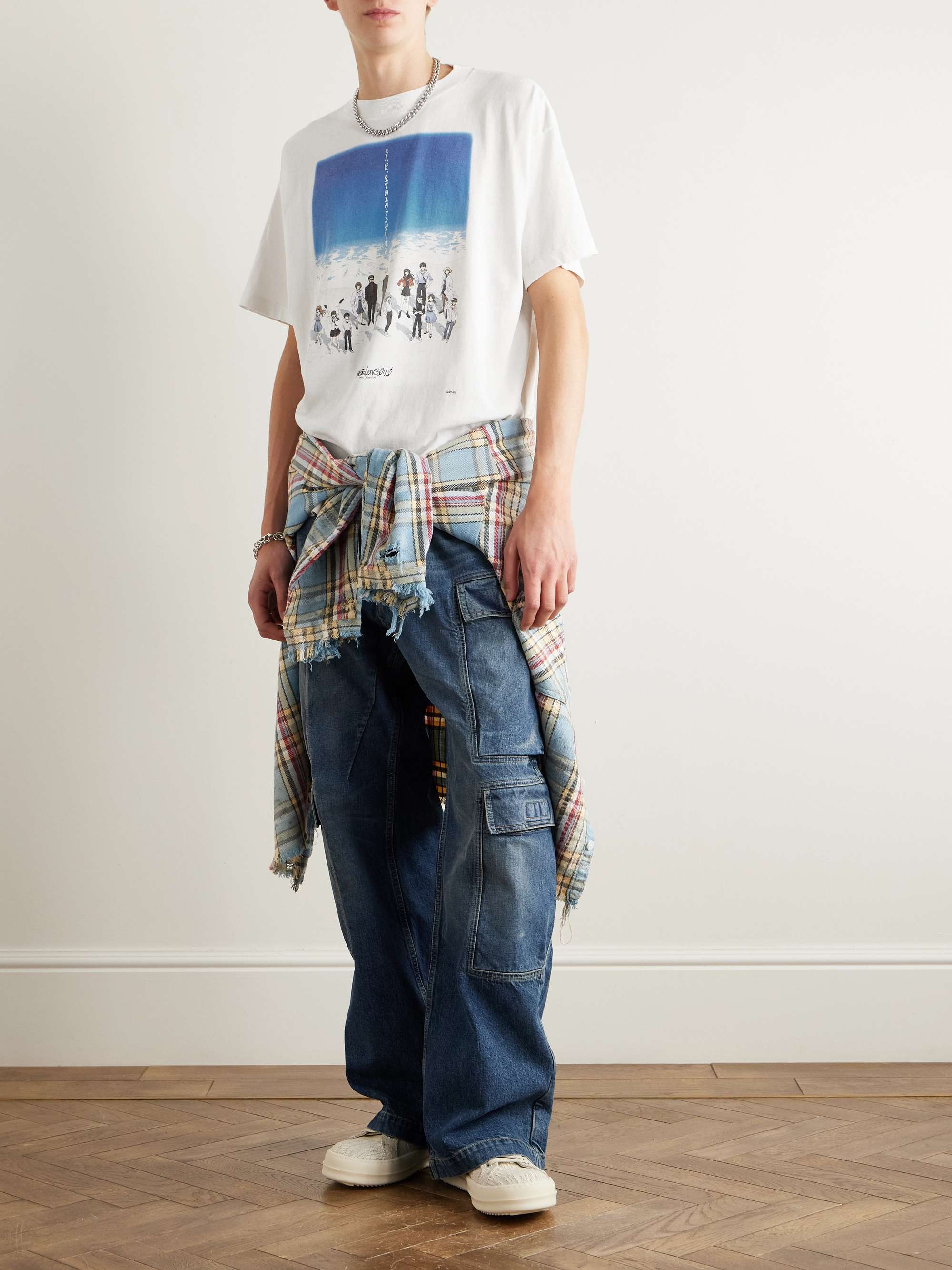 + Evangelion Printed Cotton-Jersey T-Shirt view