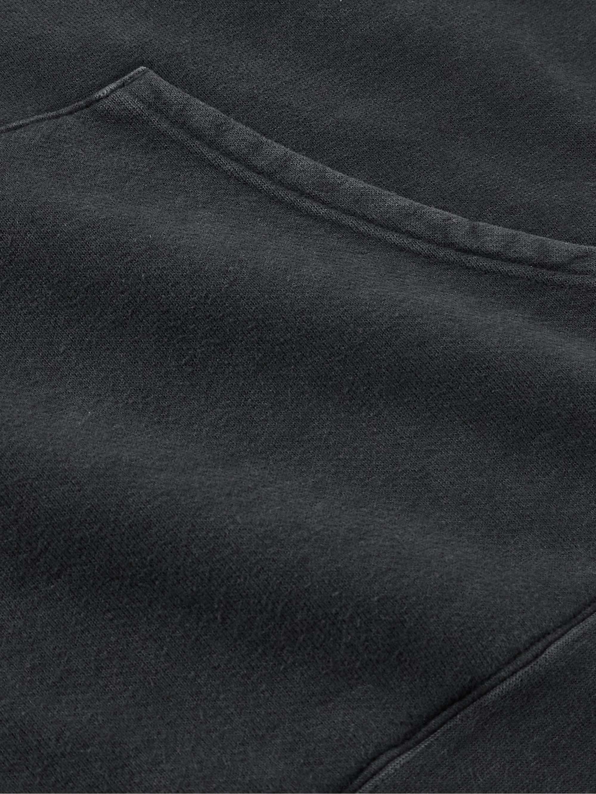 Jumbo Garment-Dyed Cotton-Blend Jersey Hoodie view