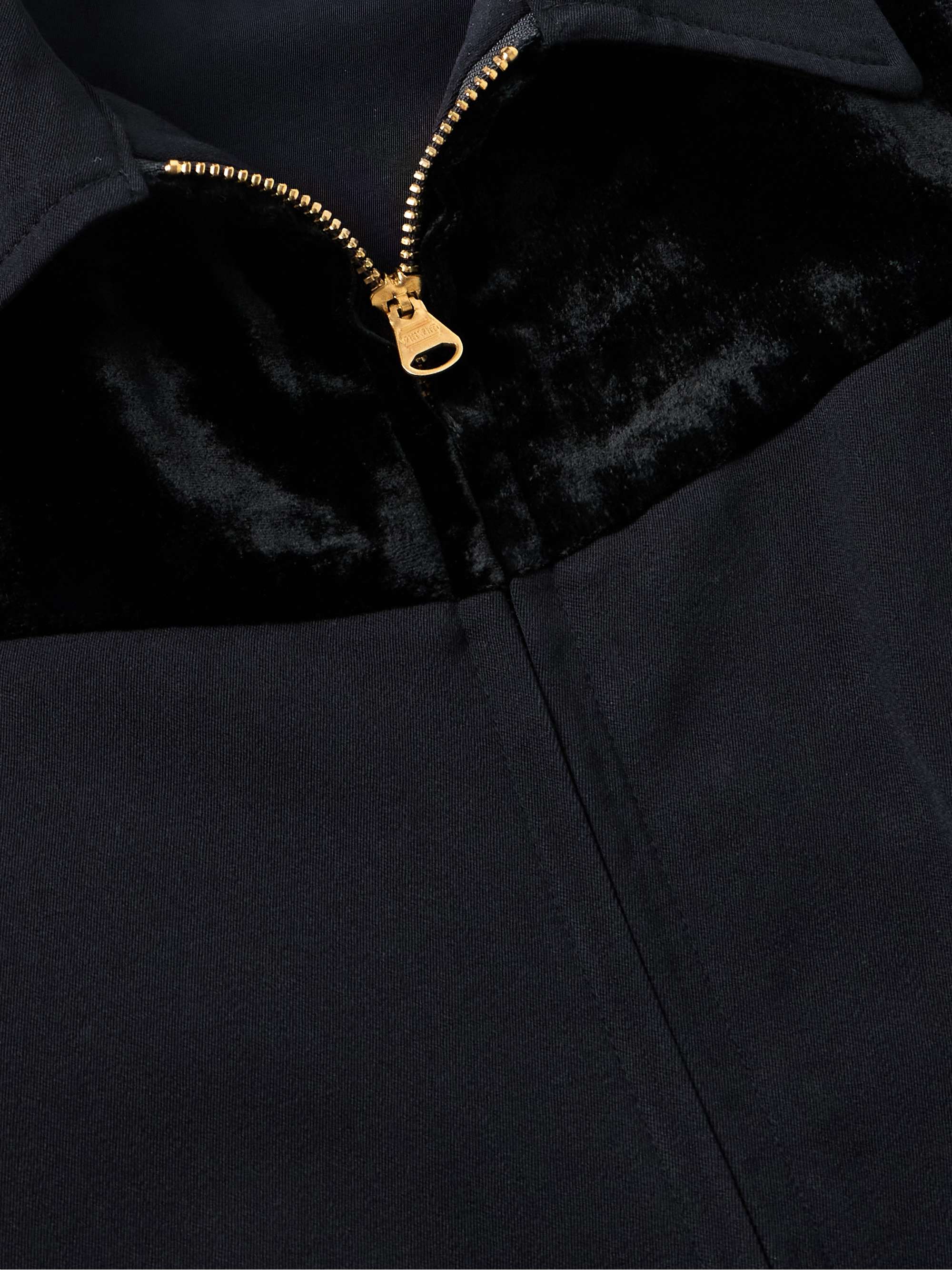 Mayfield Velour-Trimmed Wool and Linen-Blend Bomber Jacket view