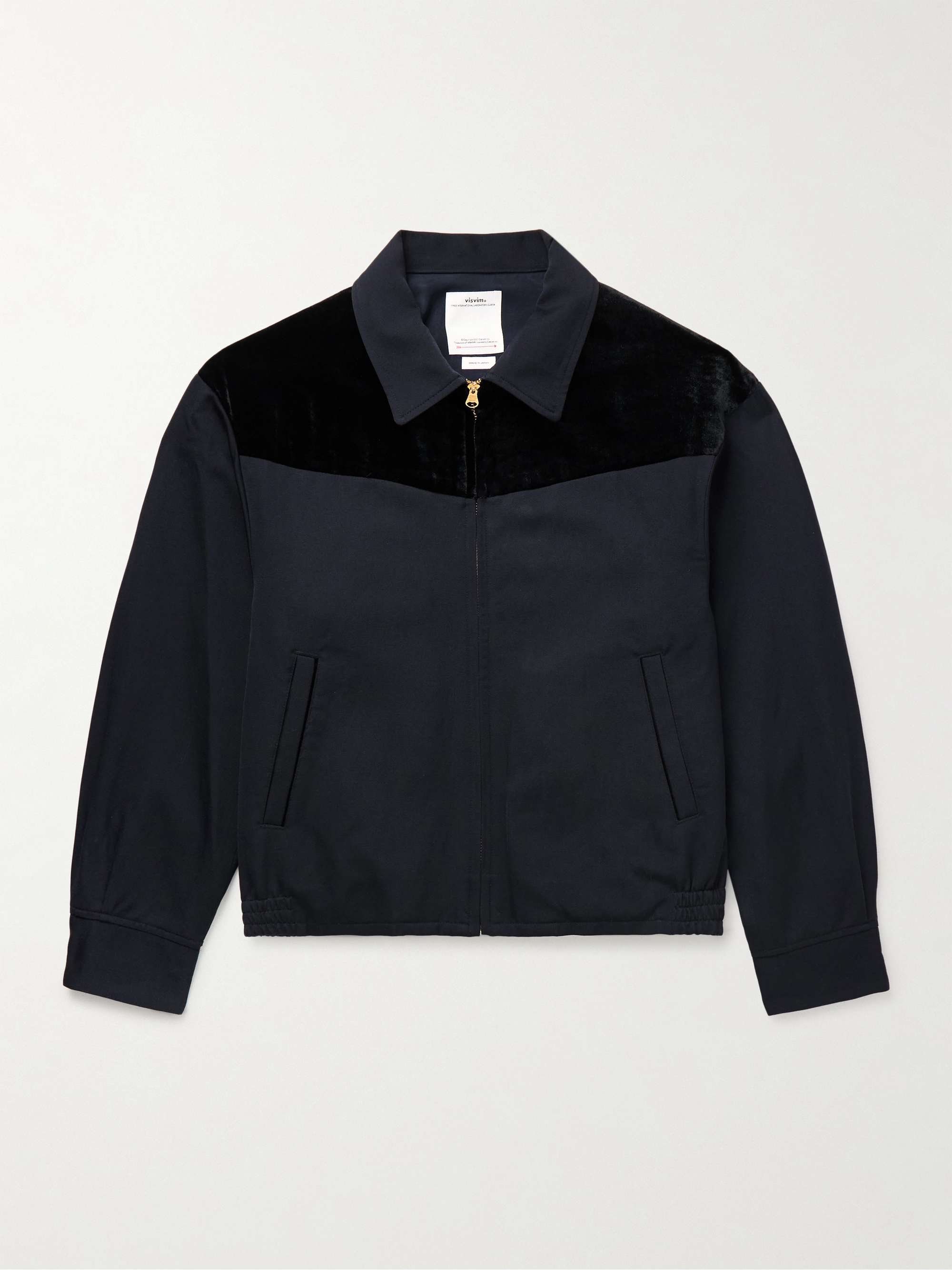 Mayfield Velour-Trimmed Wool and Linen-Blend Bomber Jacket view
