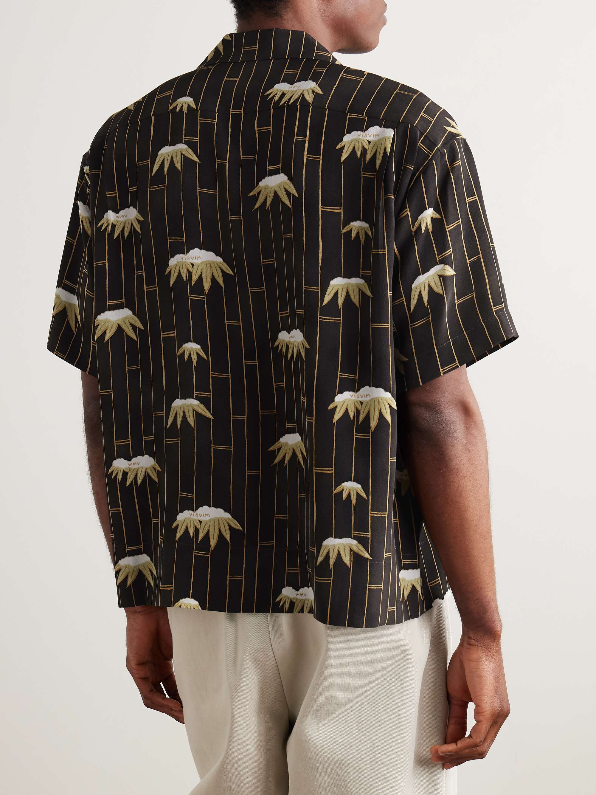 Copa Camp-Collar Printed Silk Shirt view