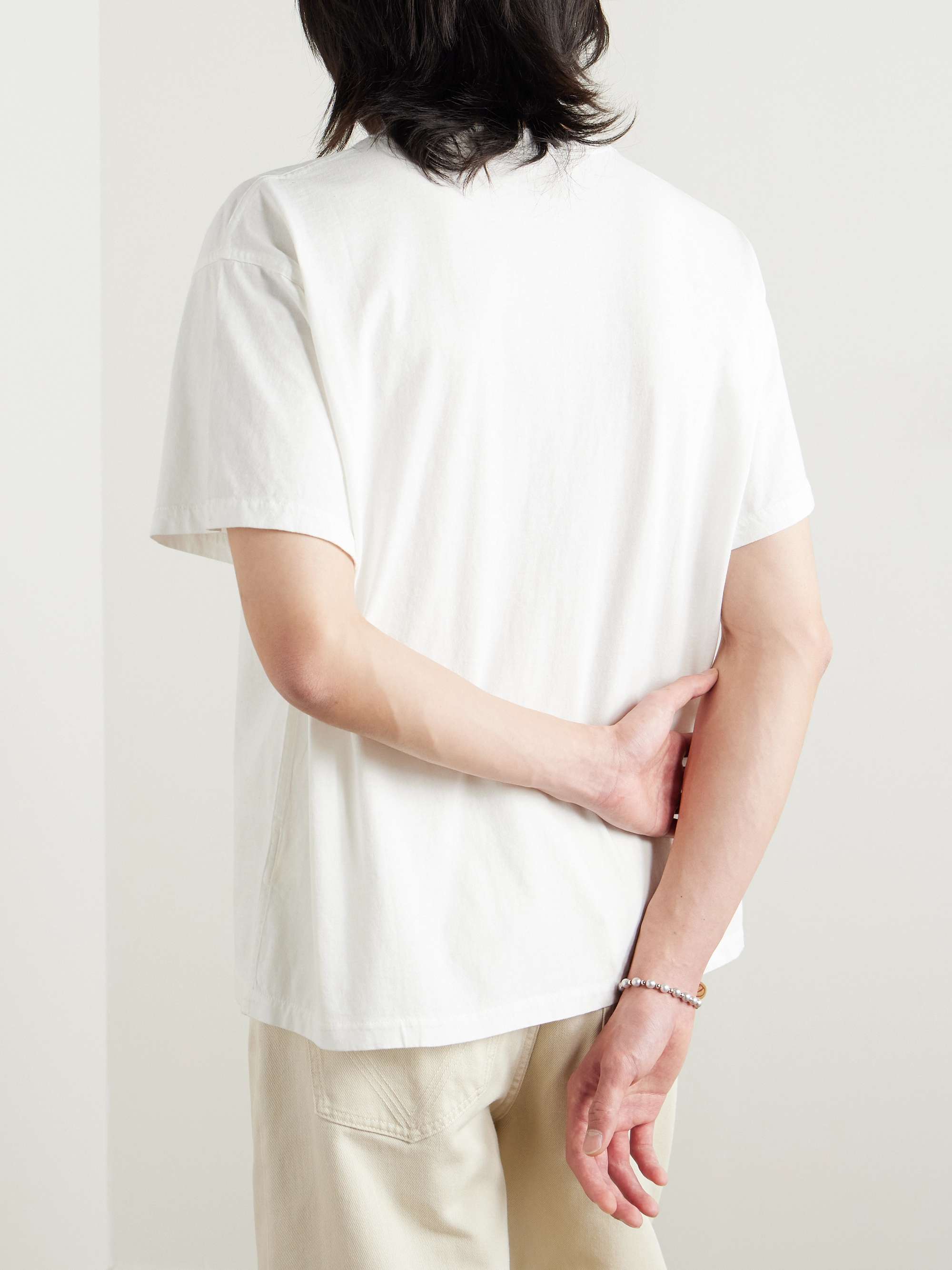Cropped Reversible Printed Cotton-Jersey T-Shirt view